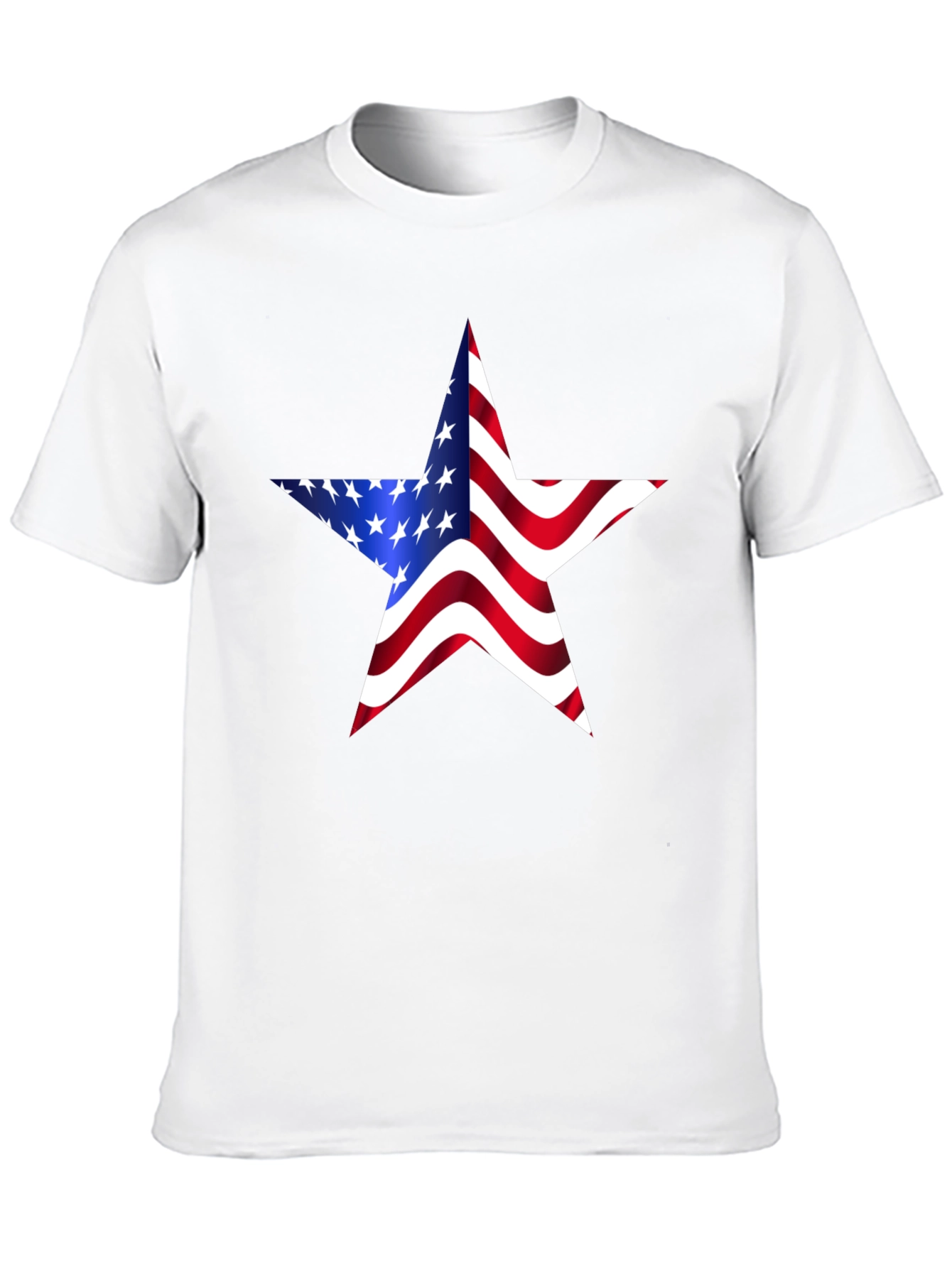 American Flag Star Graphic Tee - Black