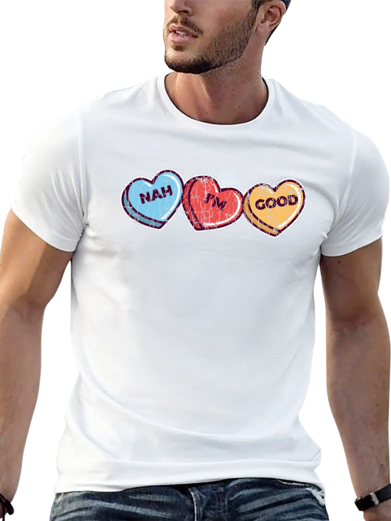 Nah Im Good Hearts Valentines Day T-Shirt