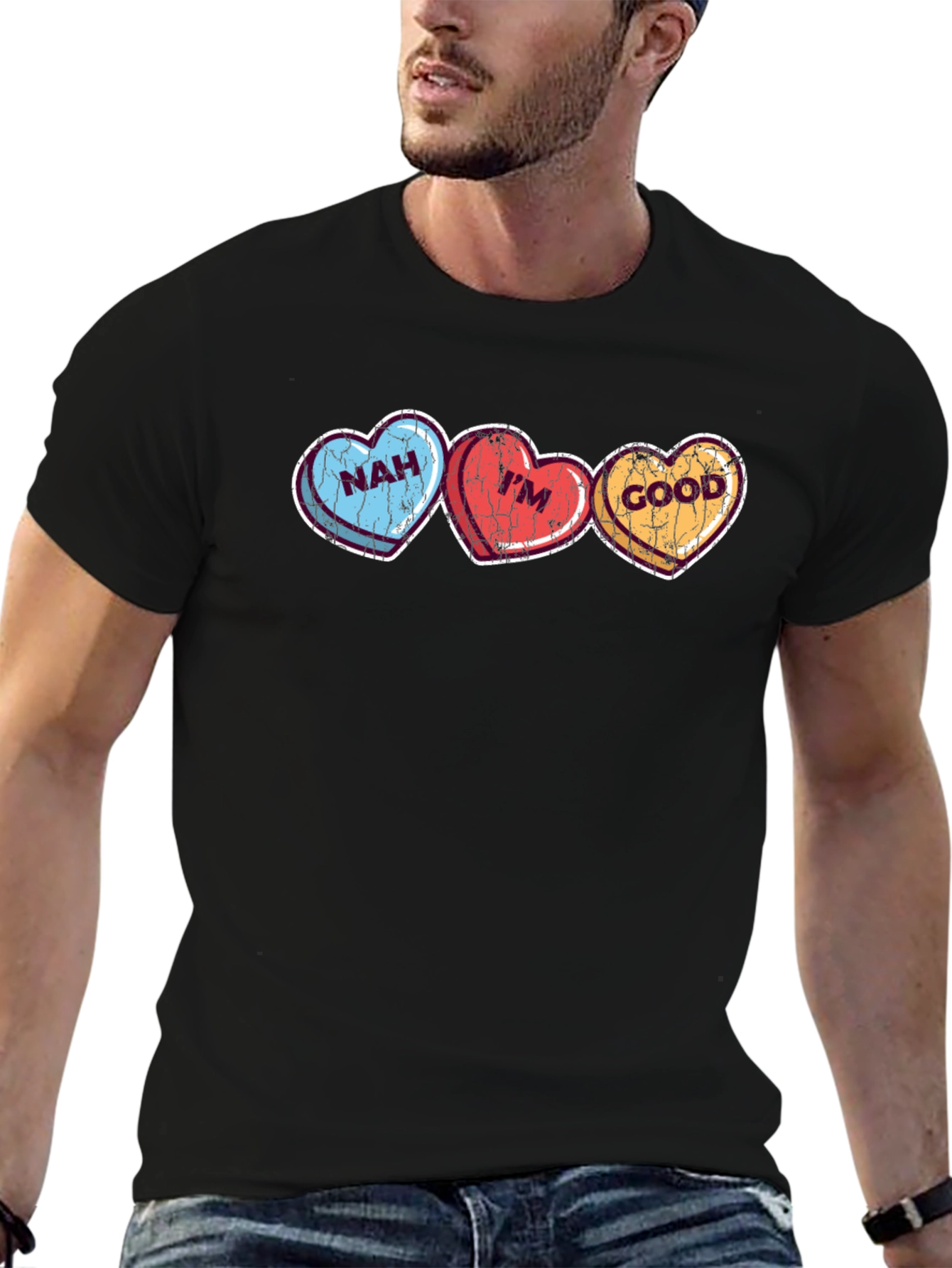 Nah Im Good Hearts Valentines Day T-Shirt