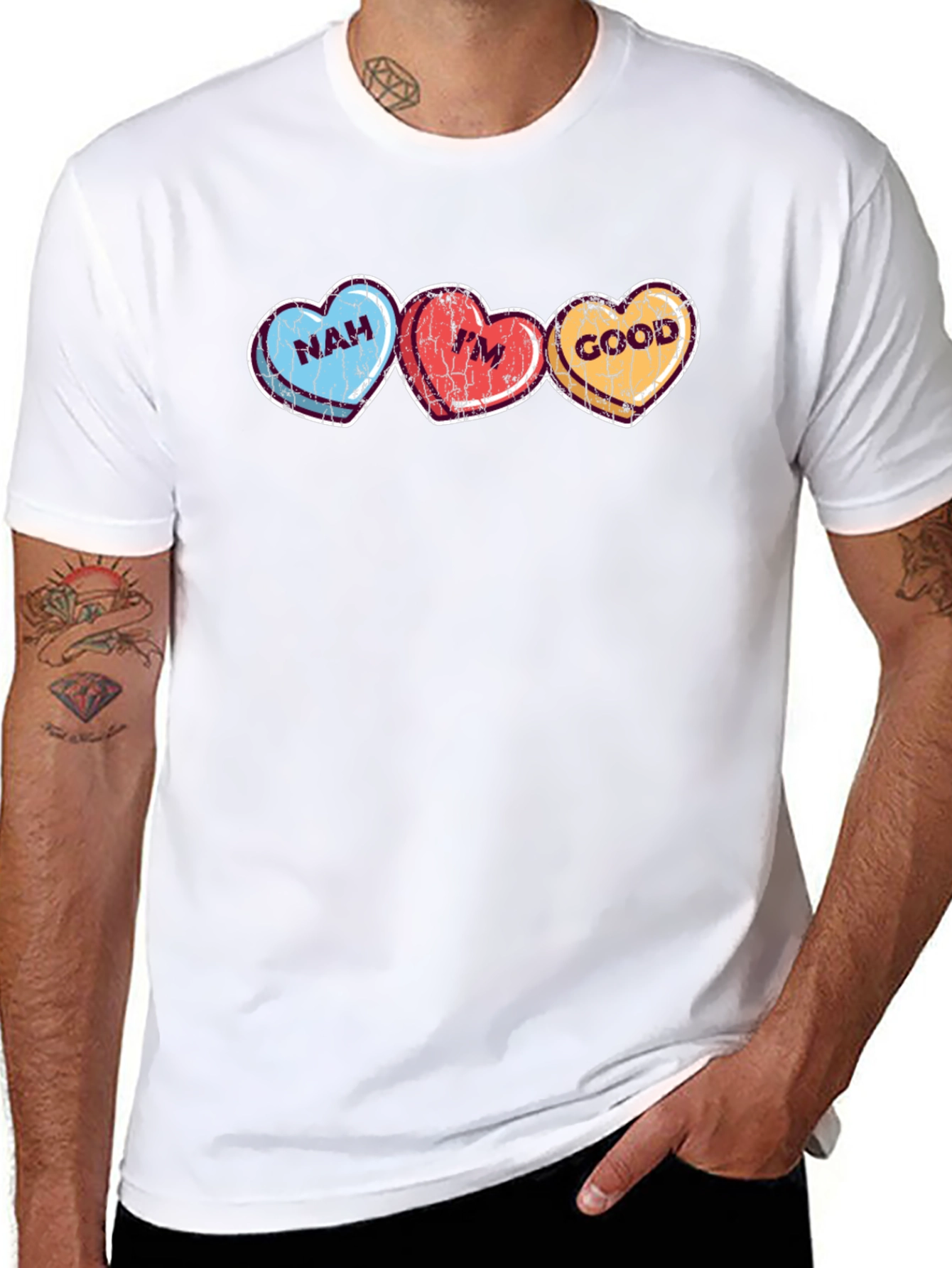 Nah Im Good Hearts Valentines Day T-Shirt