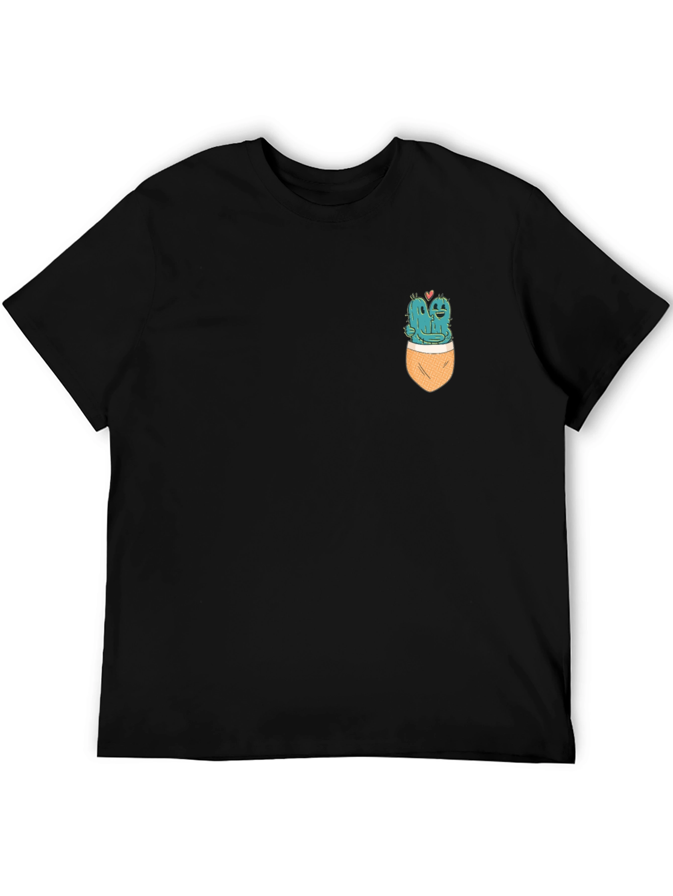 Cactus Couple in Pocket T-Shirt