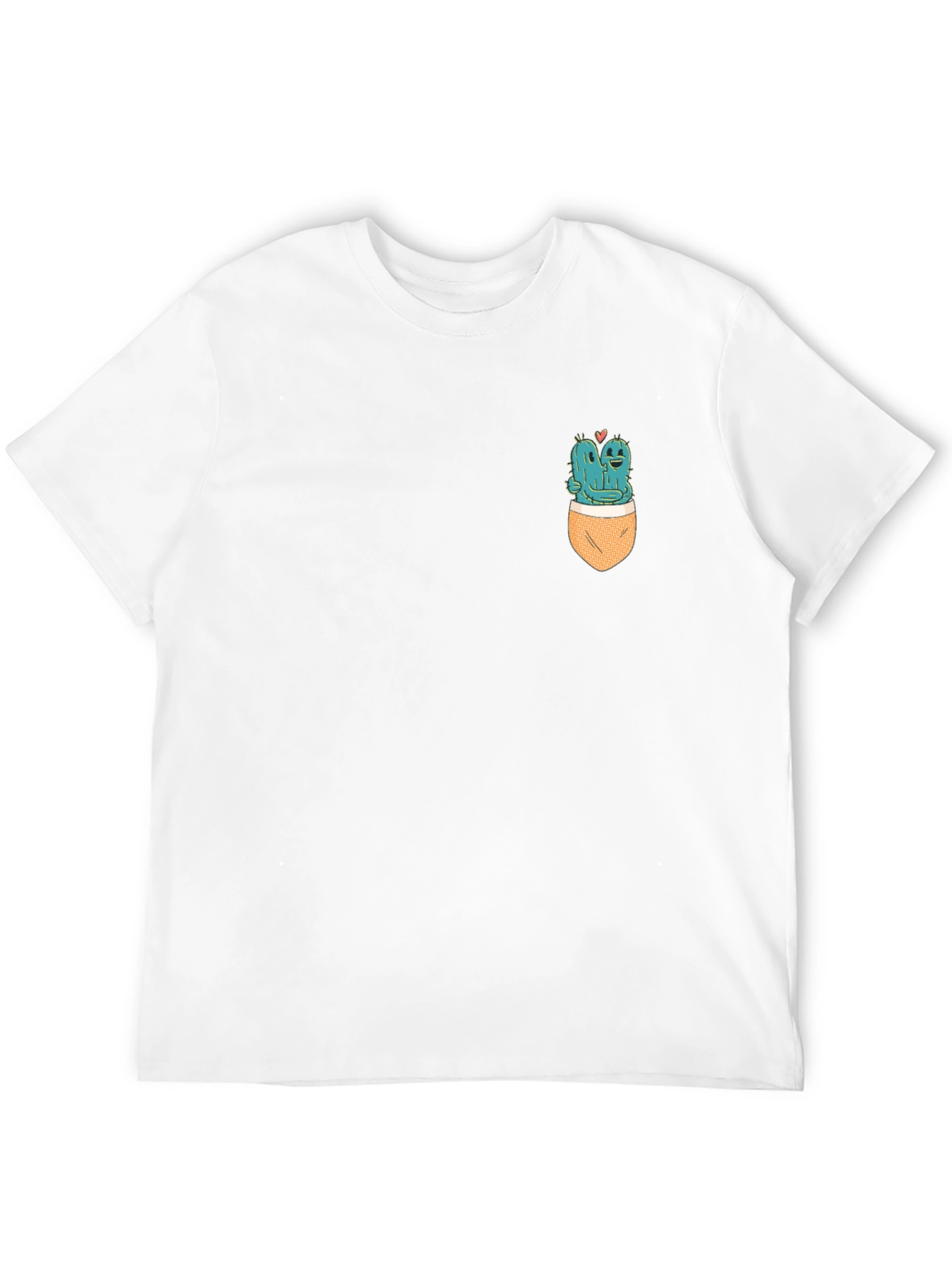 Cactus Couple in Pocket T-Shirt
