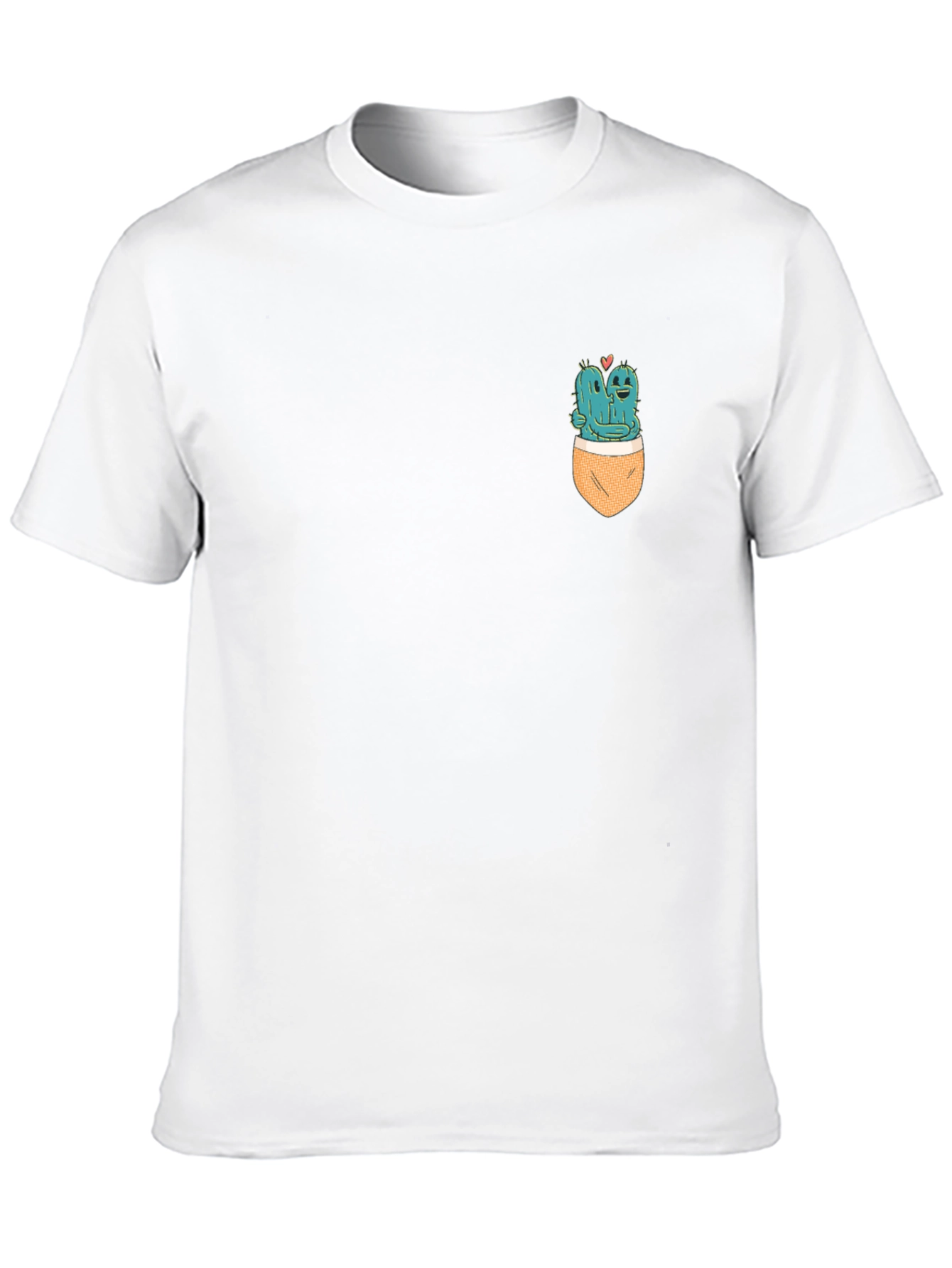 Cactus Couple in Pocket T-Shirt