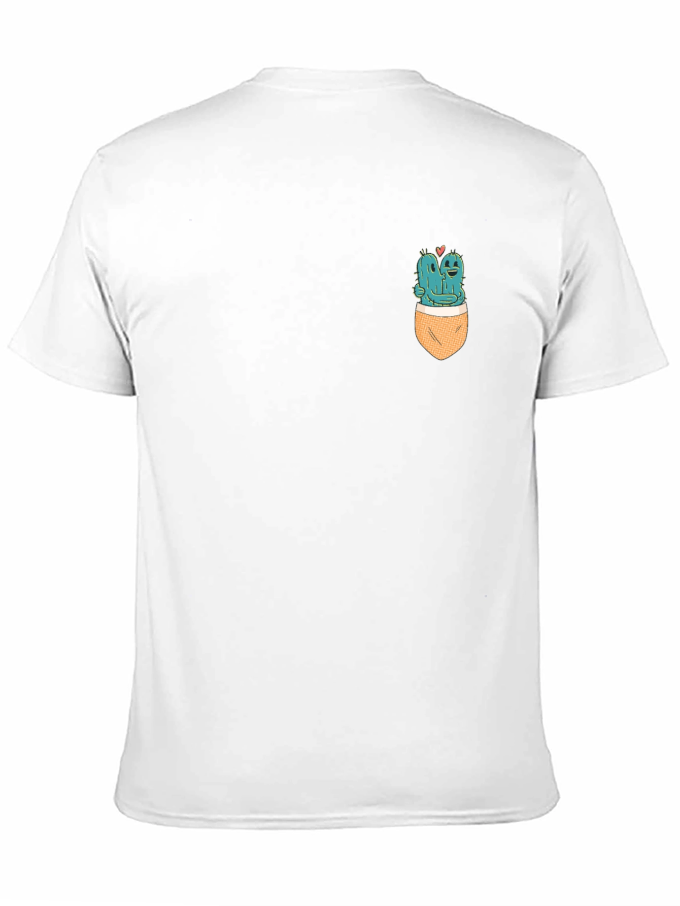 Cactus Couple in Pocket T-Shirt