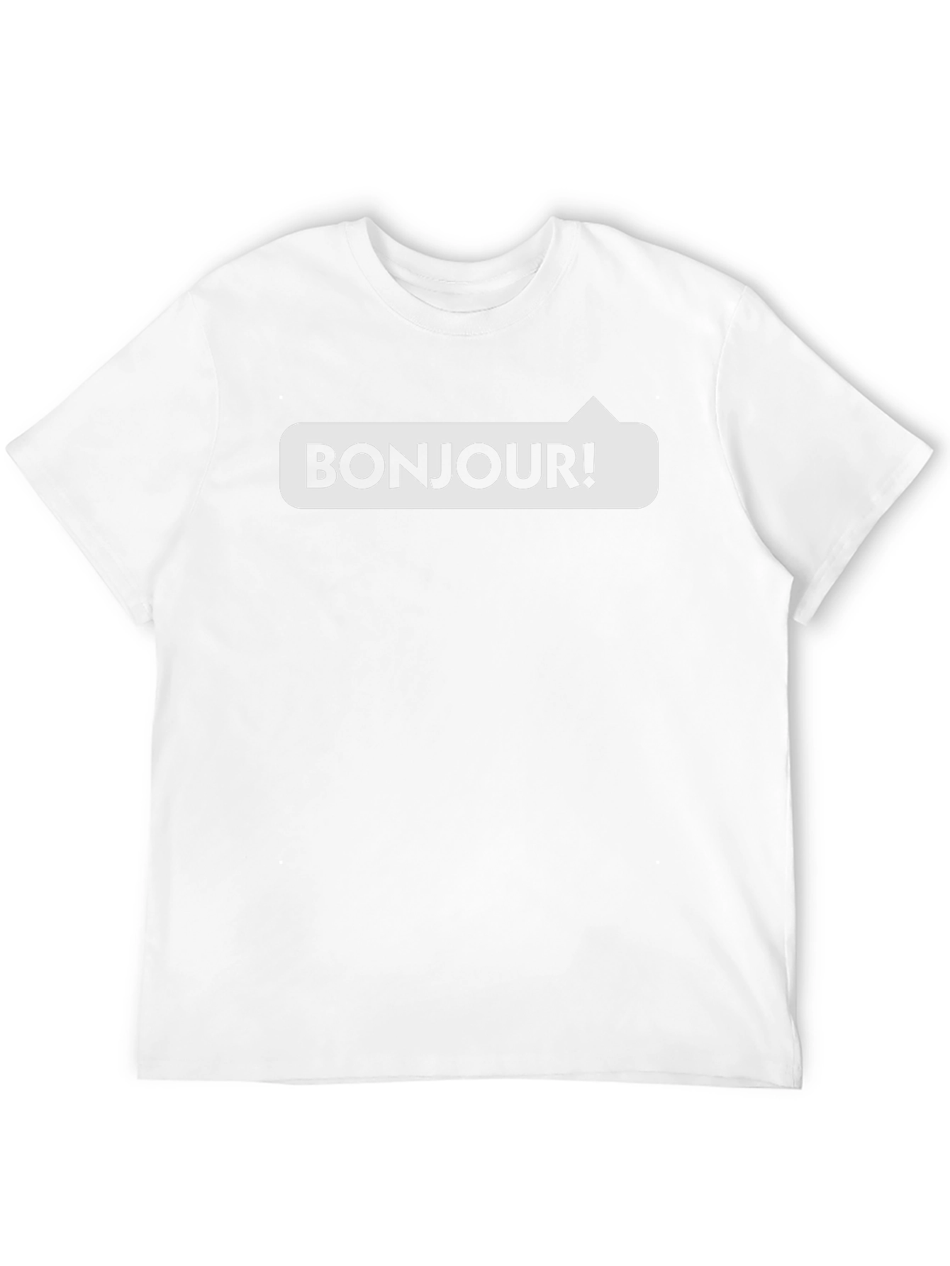 Bonjour Graphic Tee - Stylish French Greeting T-Shirt