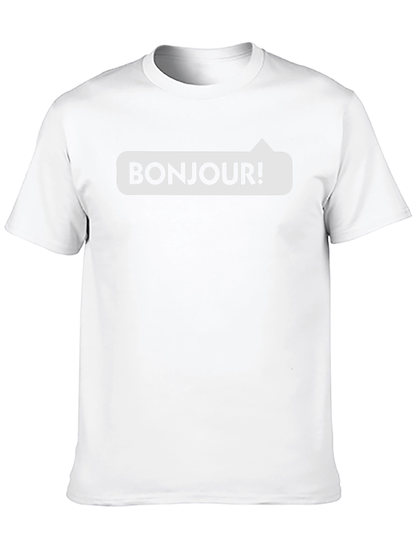 Bonjour Graphic Tee - Stylish French Greeting T-Shirt