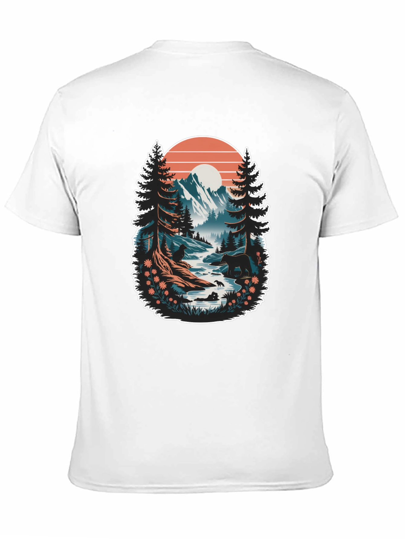 Nature Scene Graphic Tee - Mountain Landscape Shirt