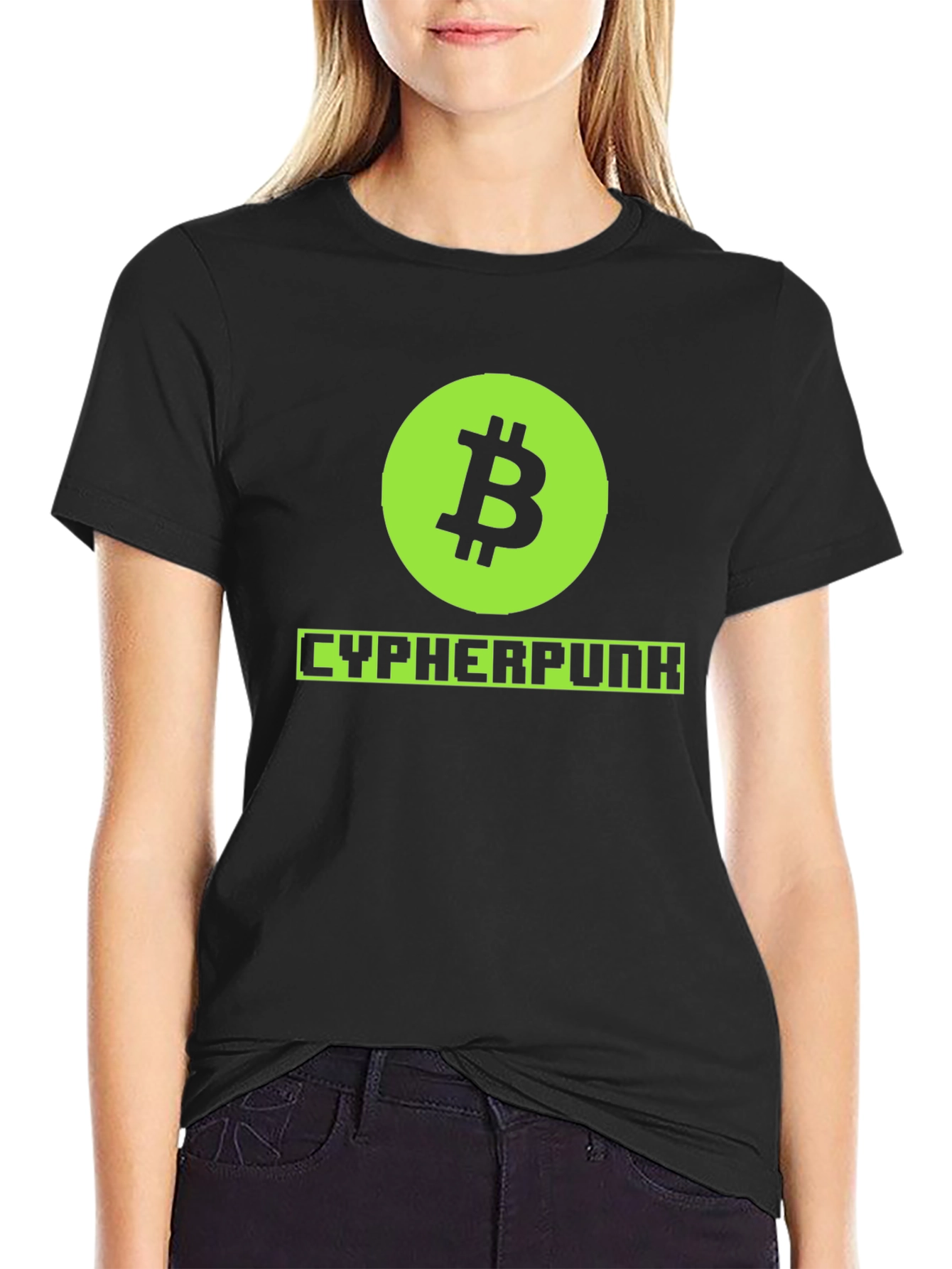 Bitcoin Cypherpunk Graphic Tee - Black