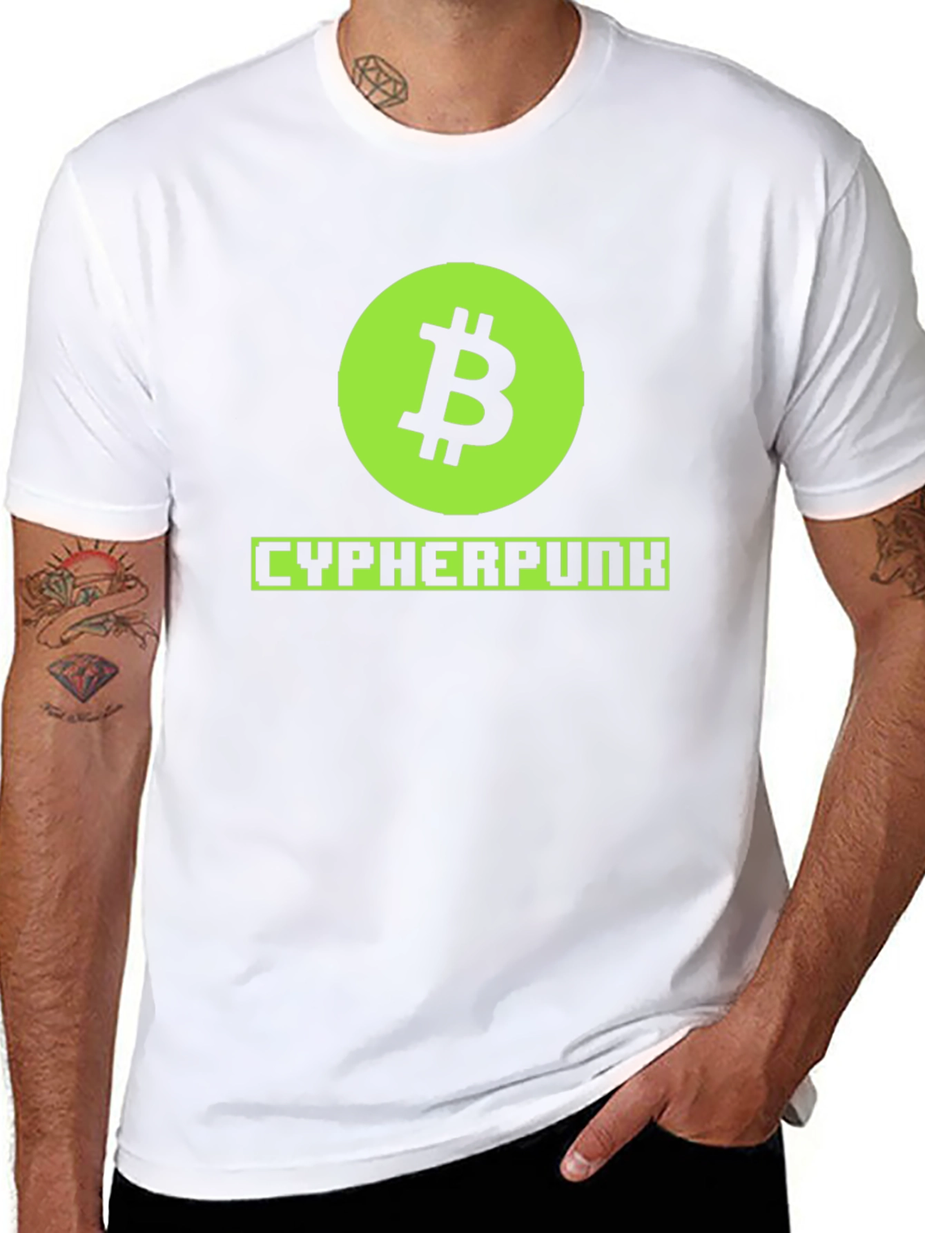 Bitcoin Cypherpunk Graphic Tee - Black