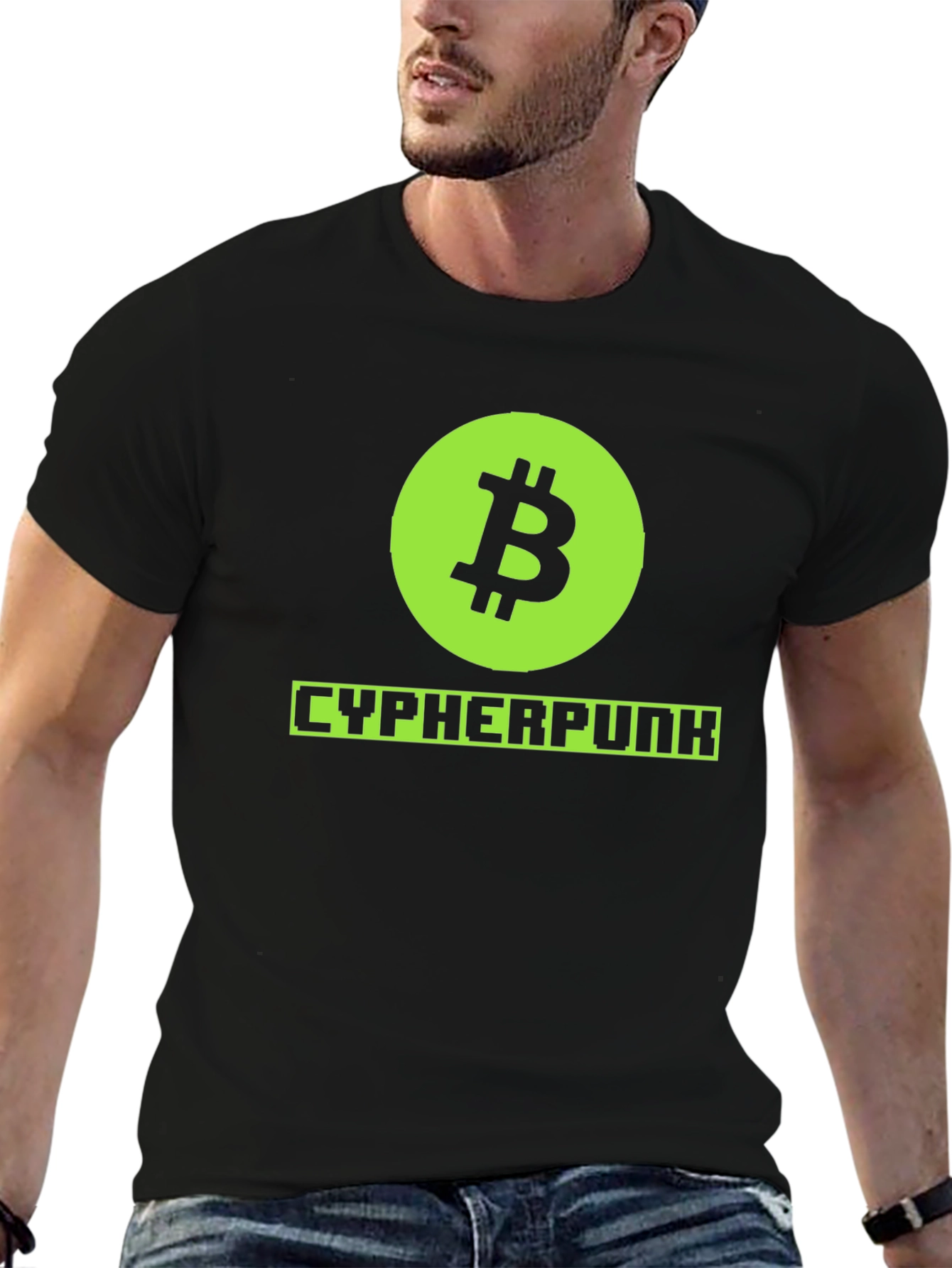 Bitcoin Cypherpunk Graphic Tee - Black