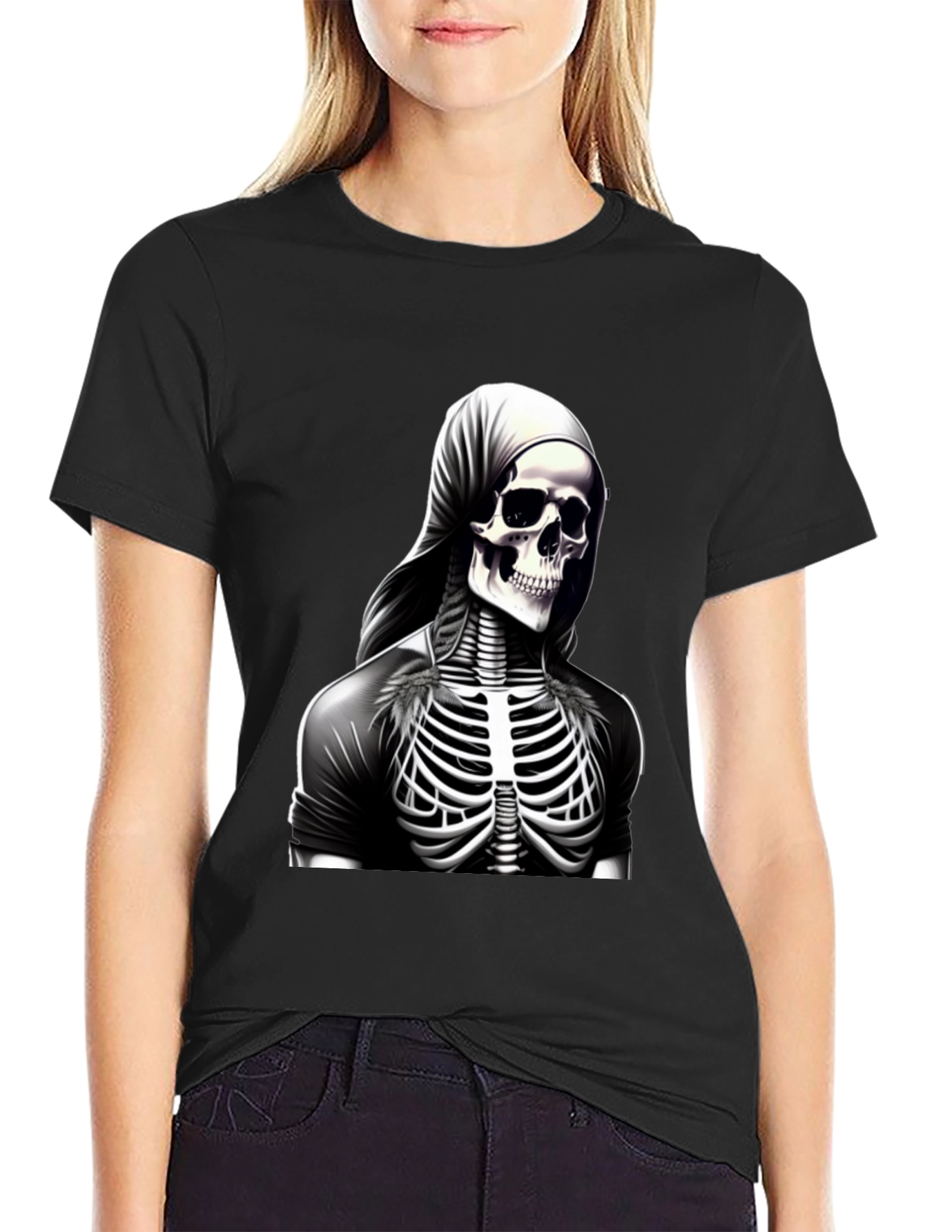 Skeleton Ribcage Graphic Tee - Mens Black T-Shirt