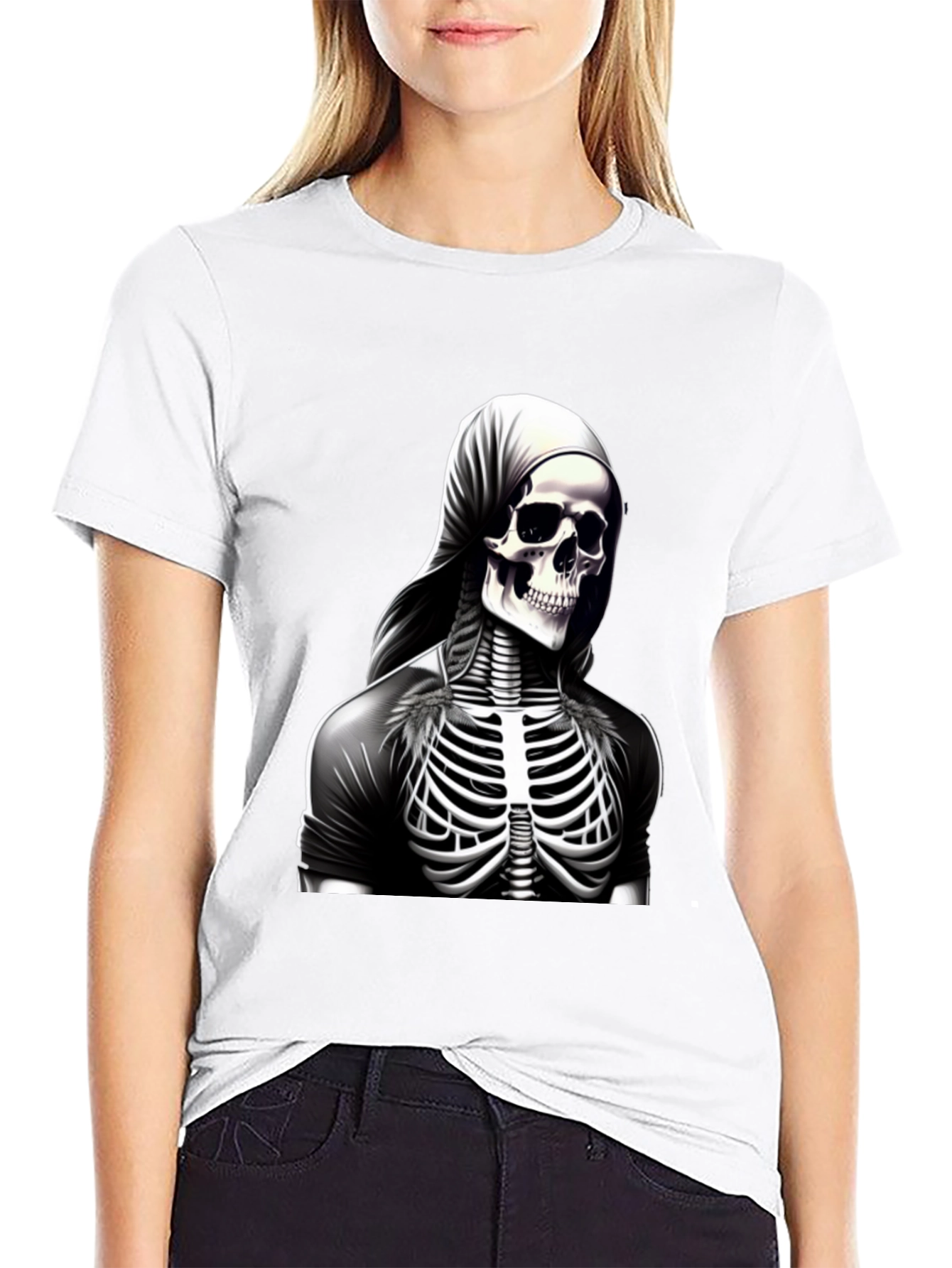 Skeleton Ribcage Graphic Tee - Mens Black T-Shirt