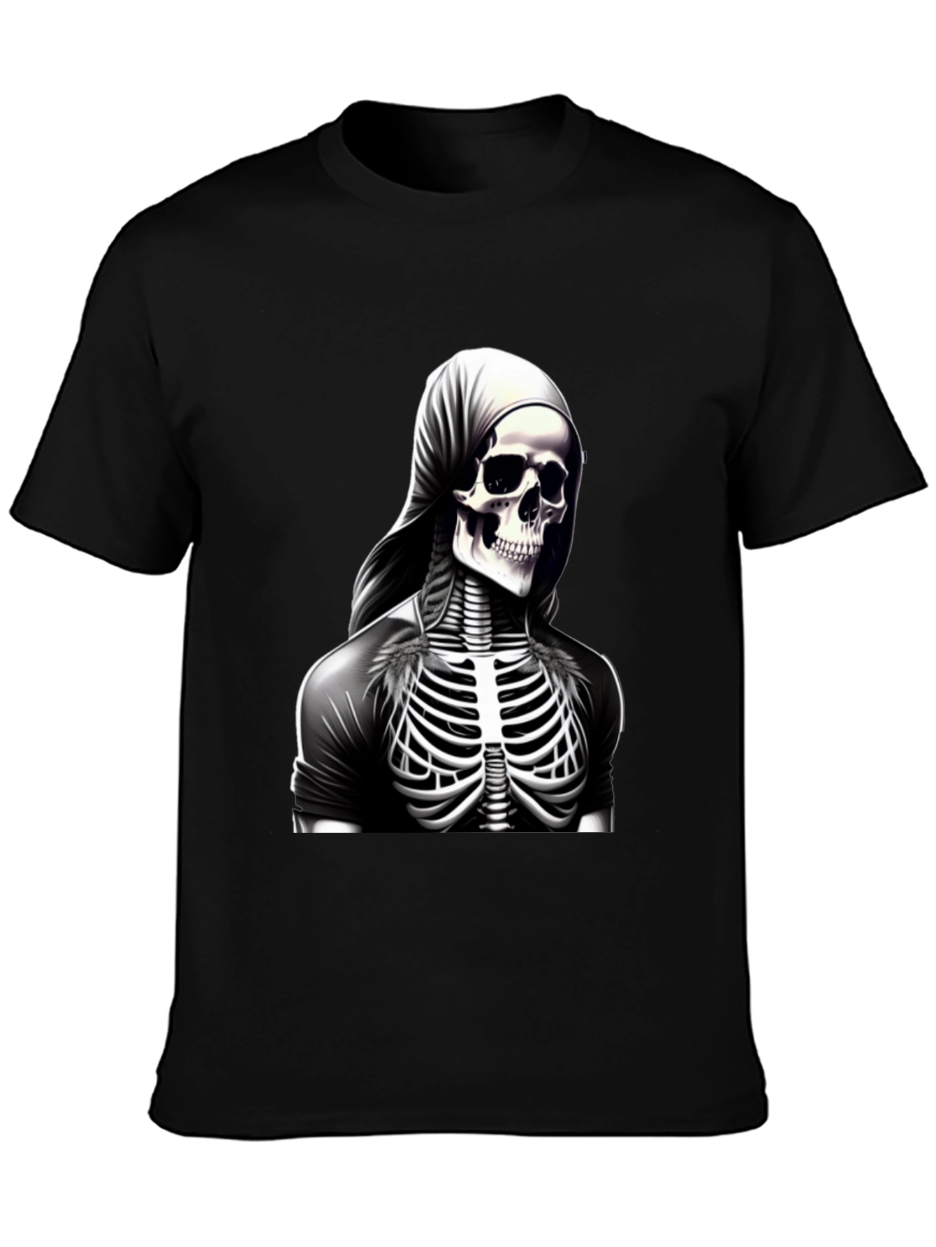 Skeleton Ribcage Graphic Tee - Mens Black T-Shirt