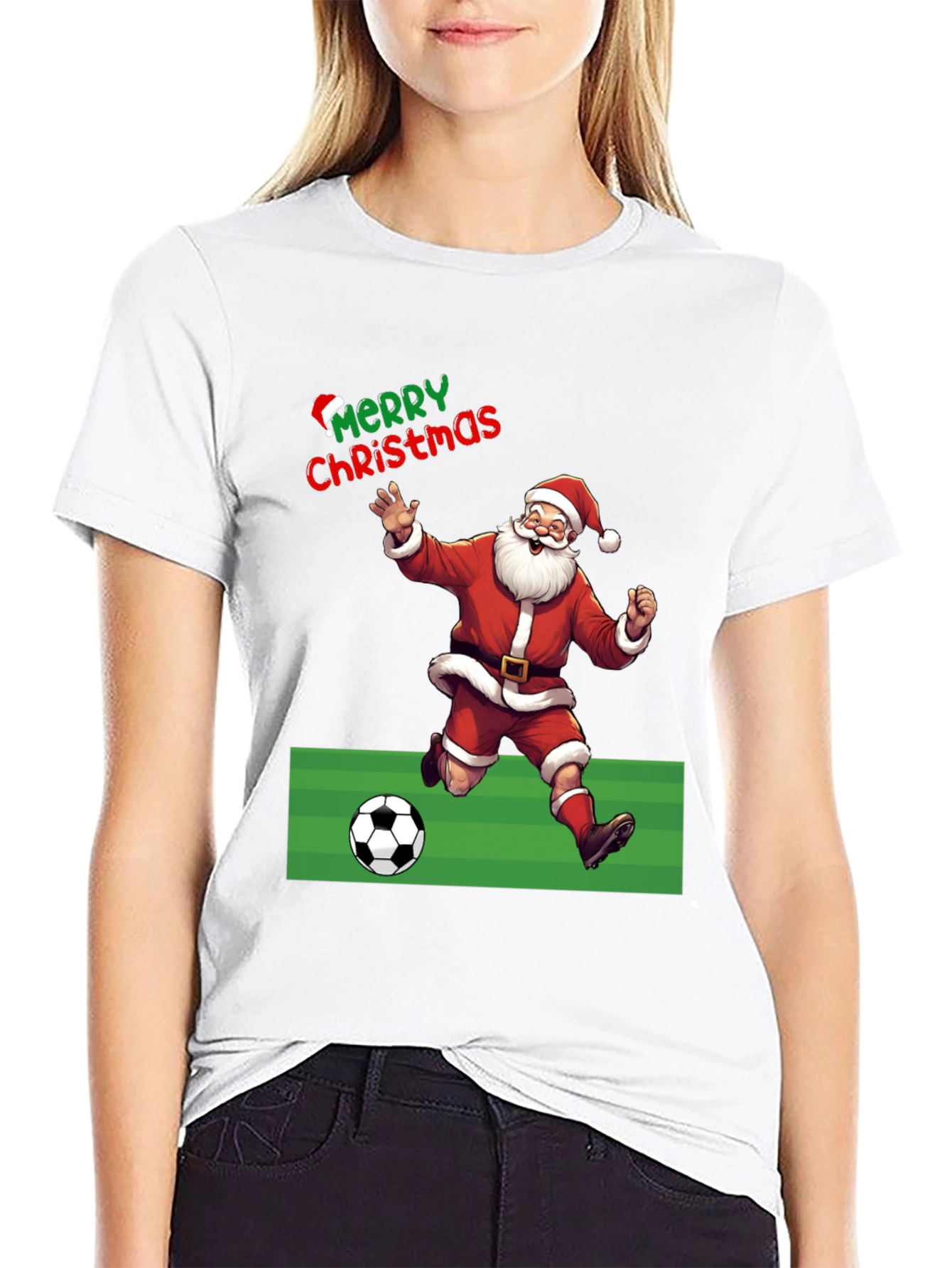Merry Christmas Santa Soccer T-Shirt