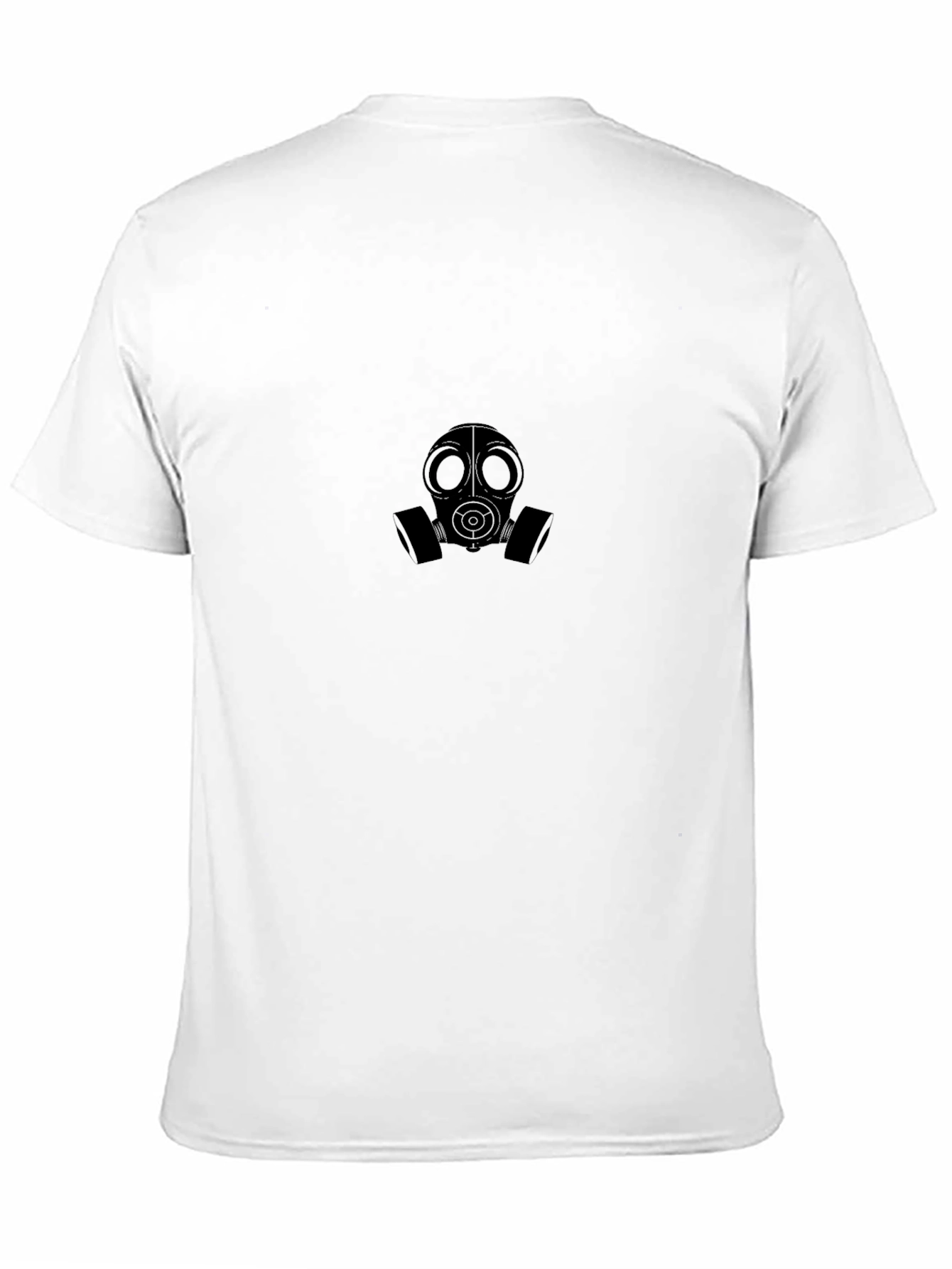 Gas Mask Graphic Tee - Black Cotton Comfort