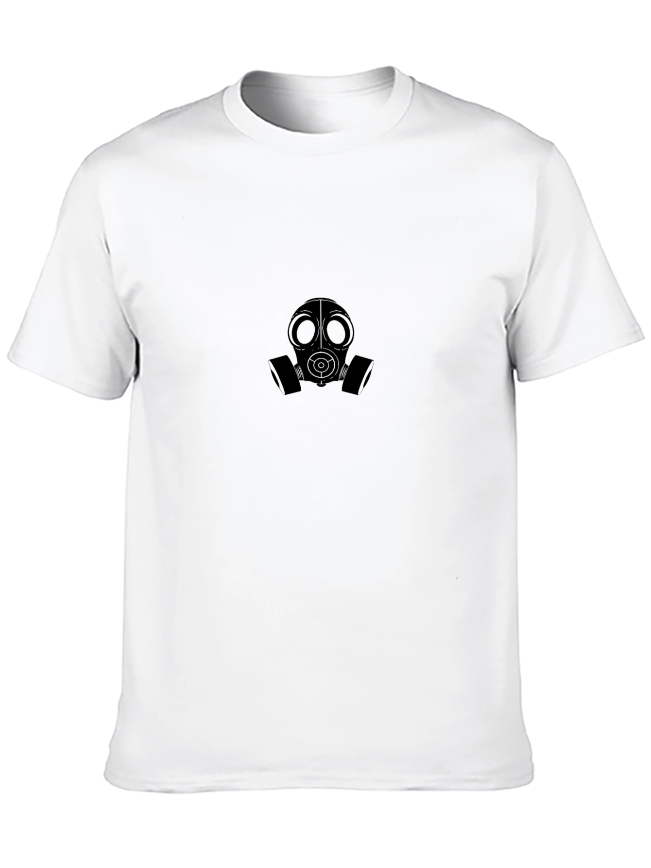 Gas Mask Graphic Tee - Black Cotton Comfort