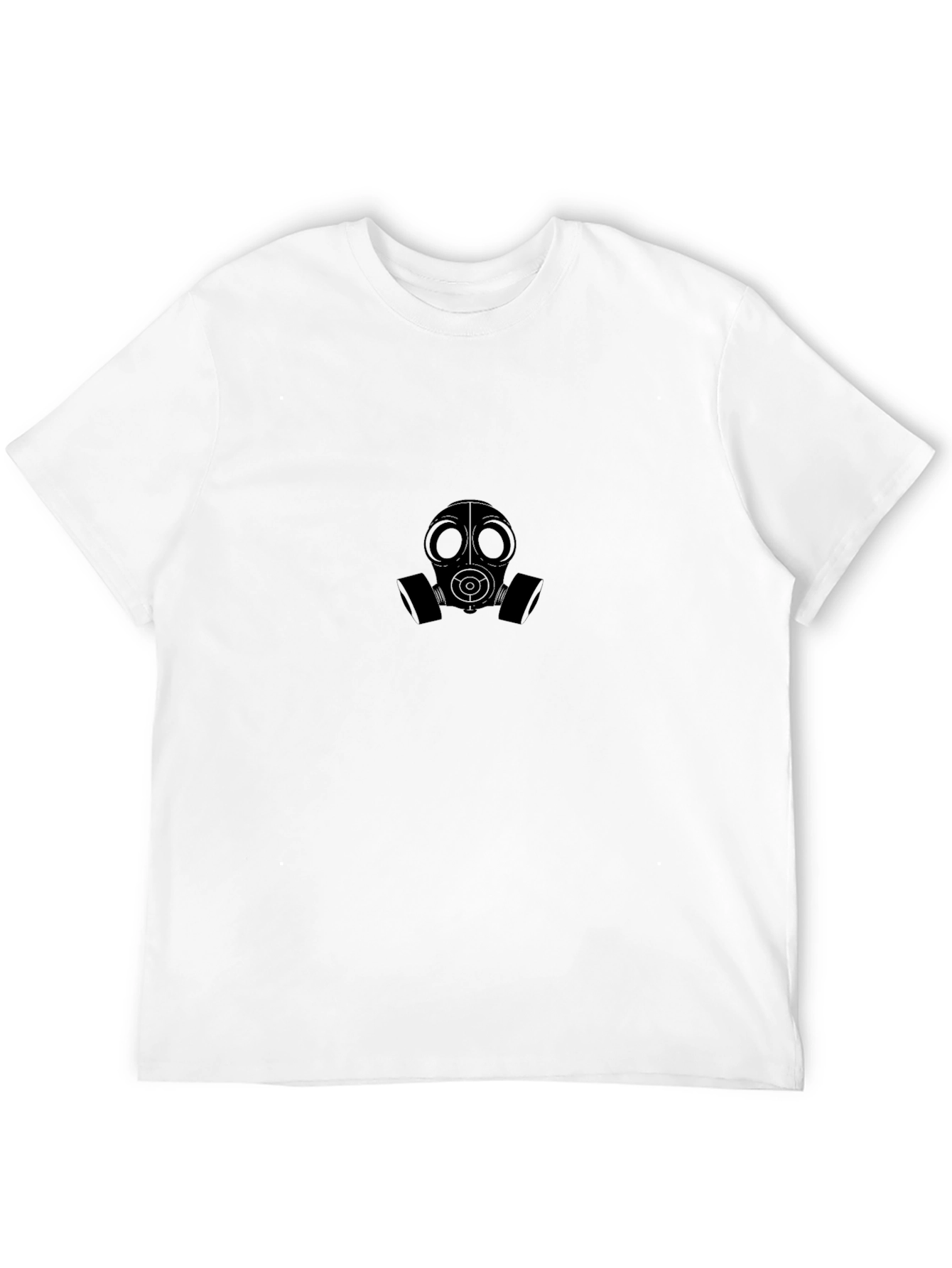 Gas Mask Graphic Tee - Black Cotton Comfort