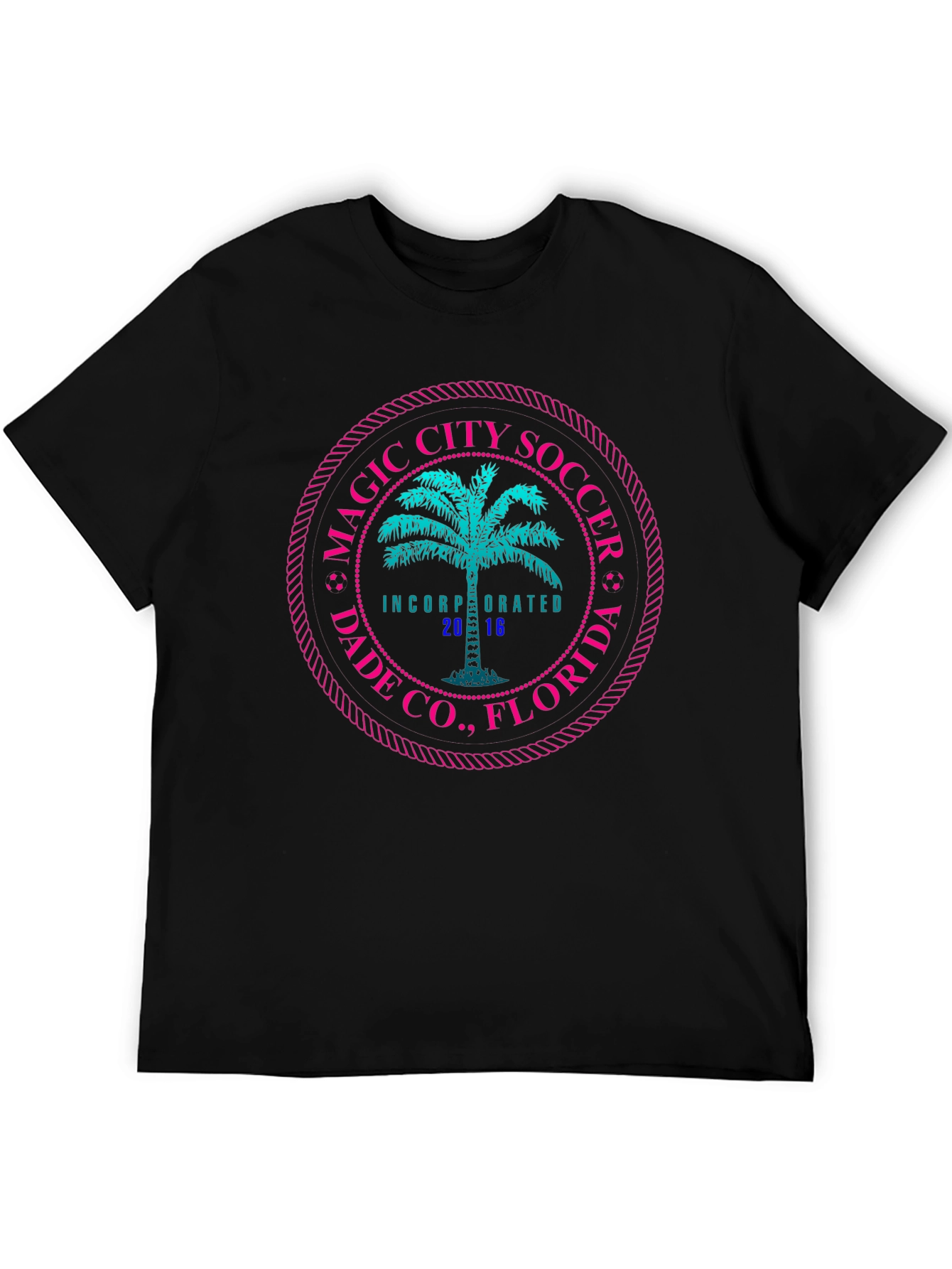 Magic City Soccer Tee - Black Graphic T-Shirt
