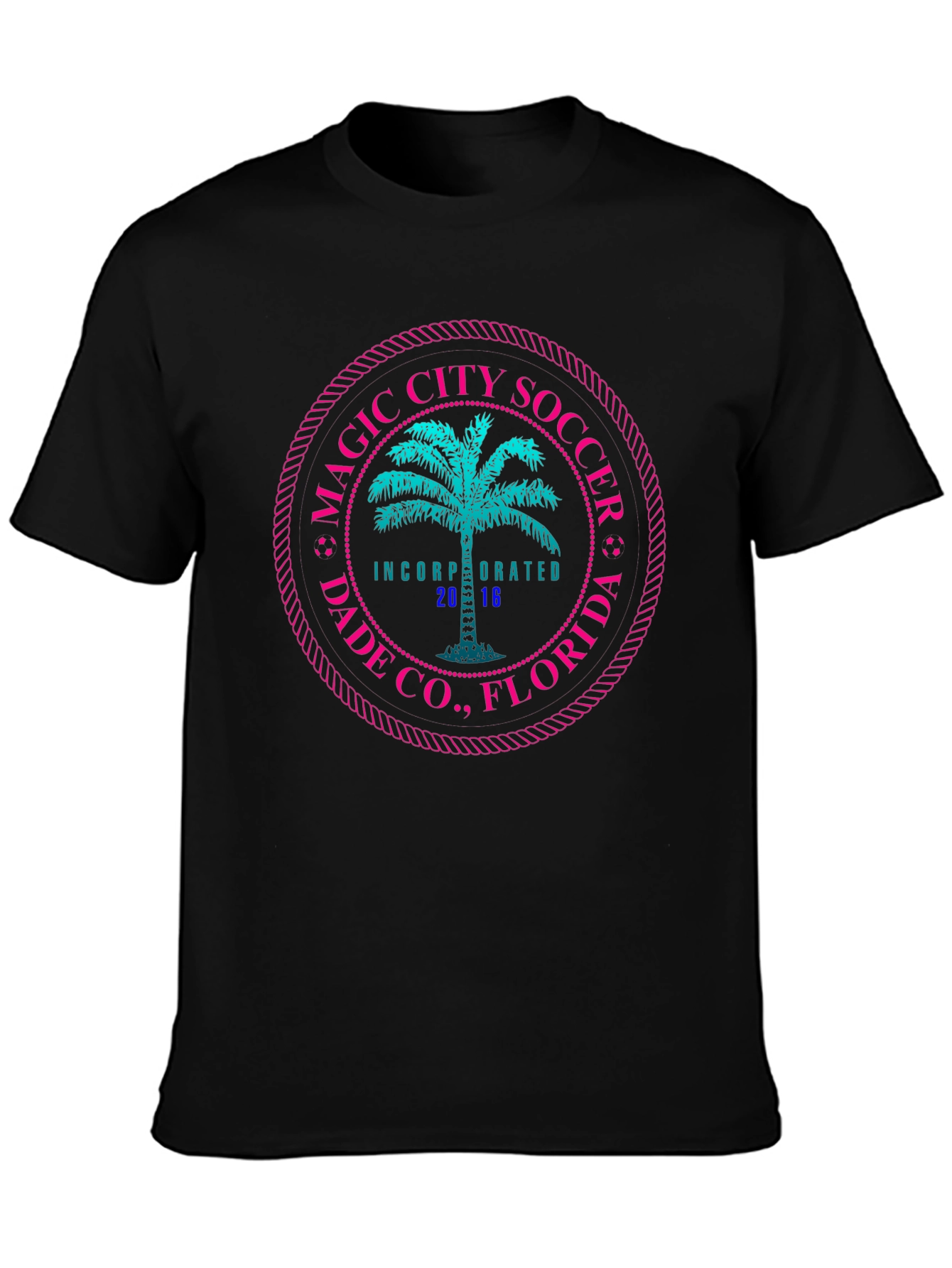 Magic City Soccer Tee - Black Graphic T-Shirt
