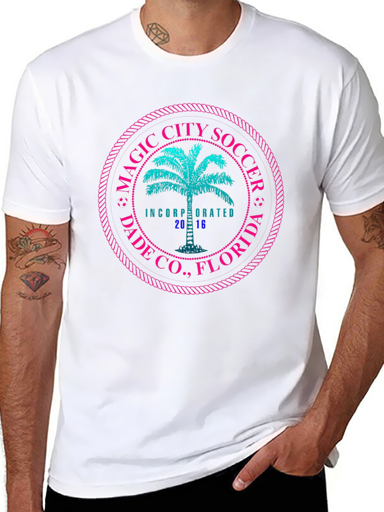 Magic City Soccer Tee - Black Graphic T-Shirt