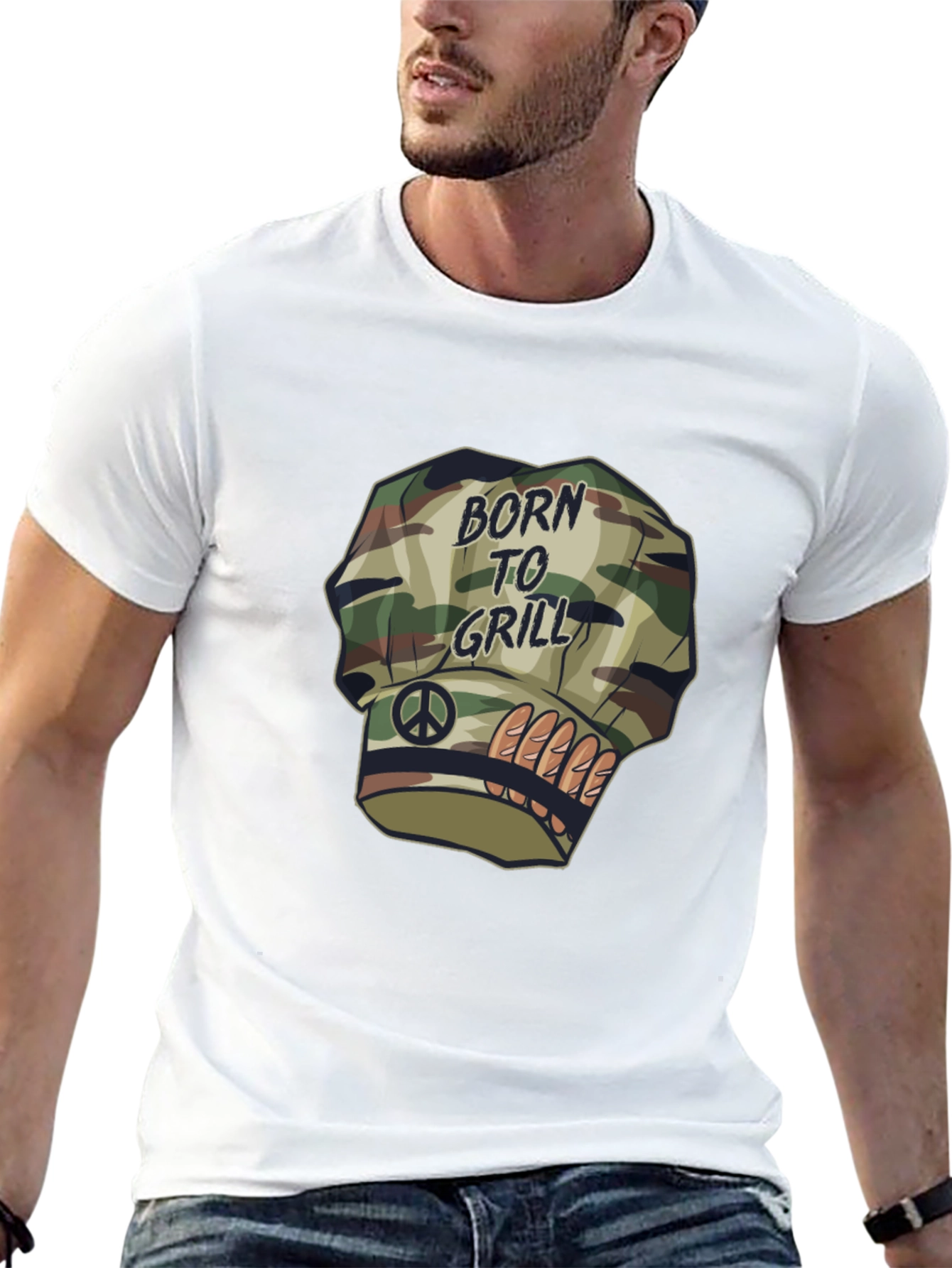 Born to Grill Chef Hat Graphic Tee