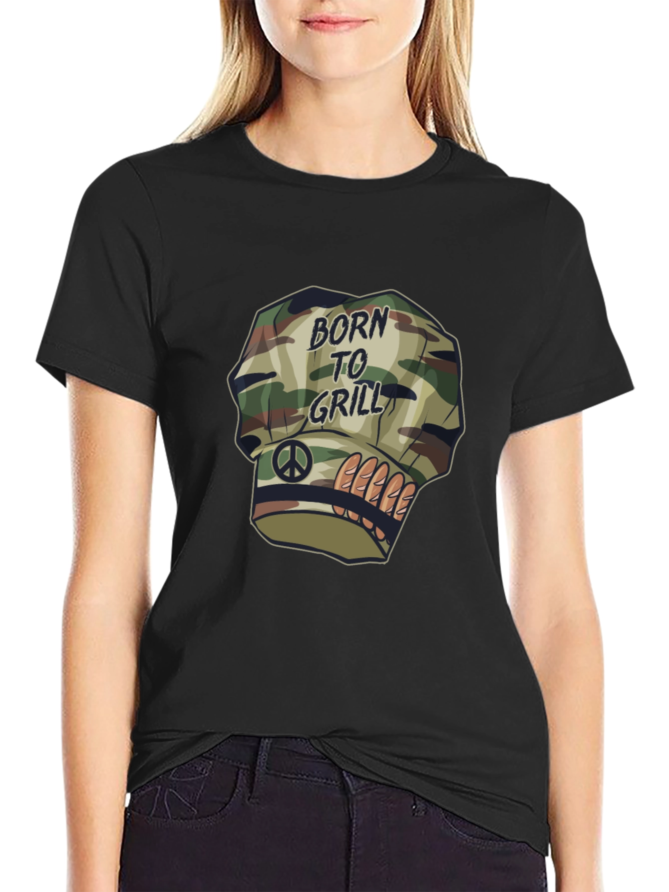 Born to Grill Chef Hat Graphic Tee