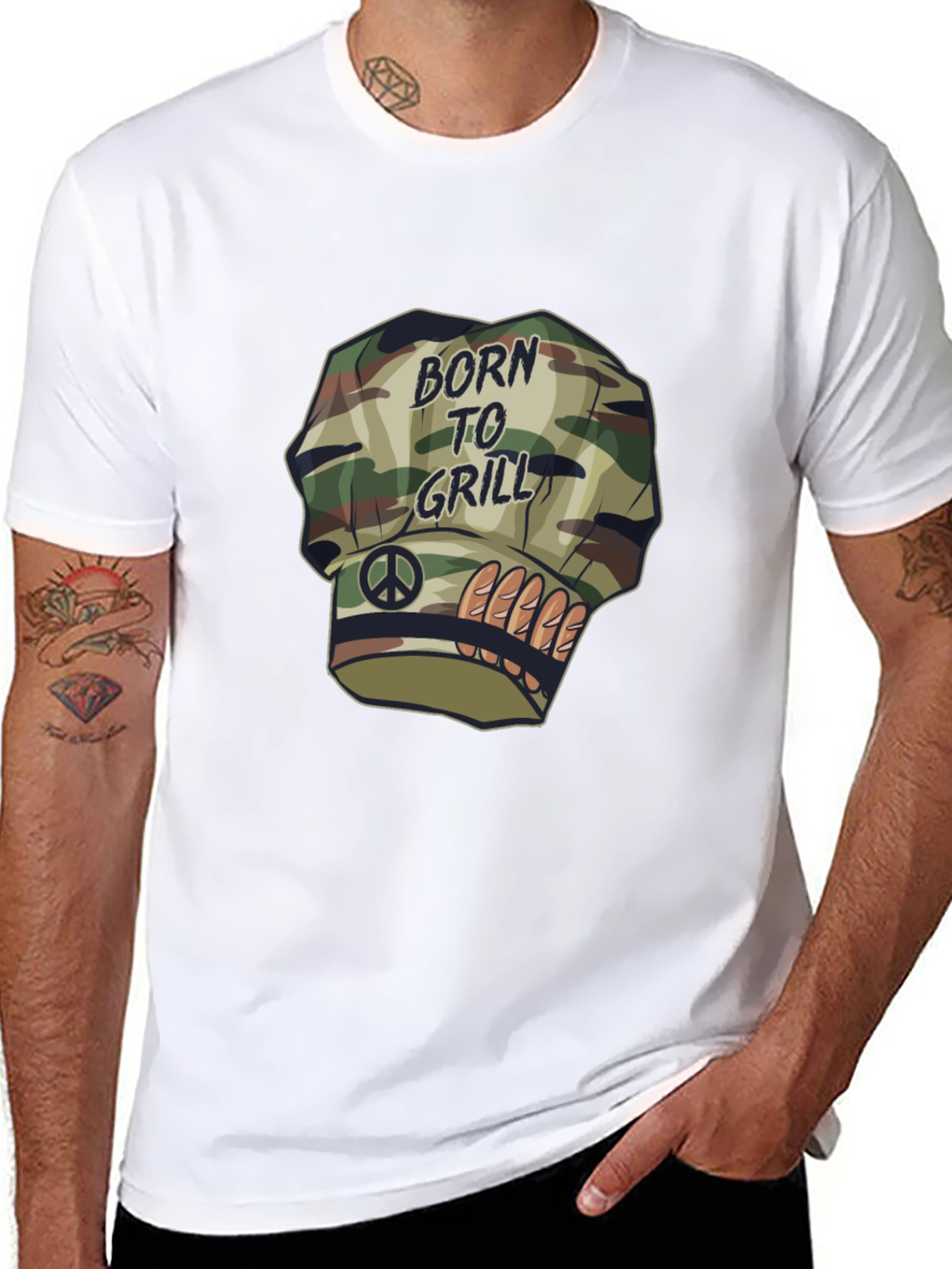 Born to Grill Chef Hat Graphic Tee