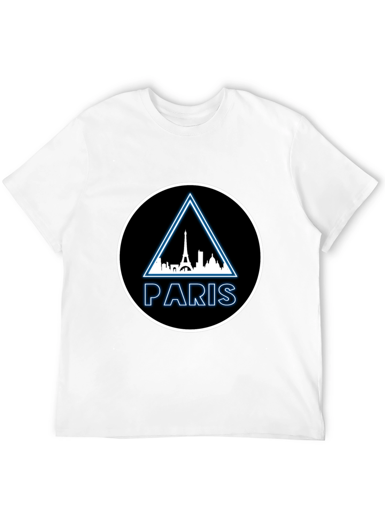 Paris Skyline Graphic Tee - Modern Black T-Shirt