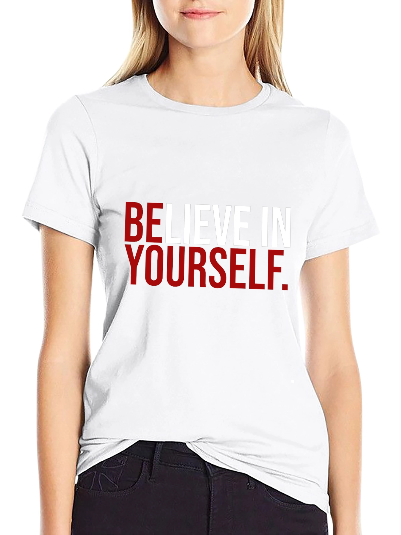 Believe in Yourself Black Graphic Tee