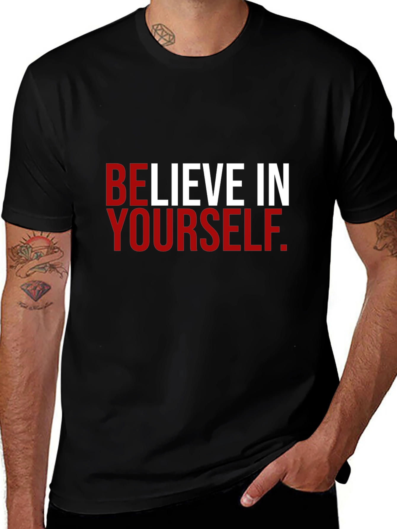 Believe in Yourself Black Graphic Tee