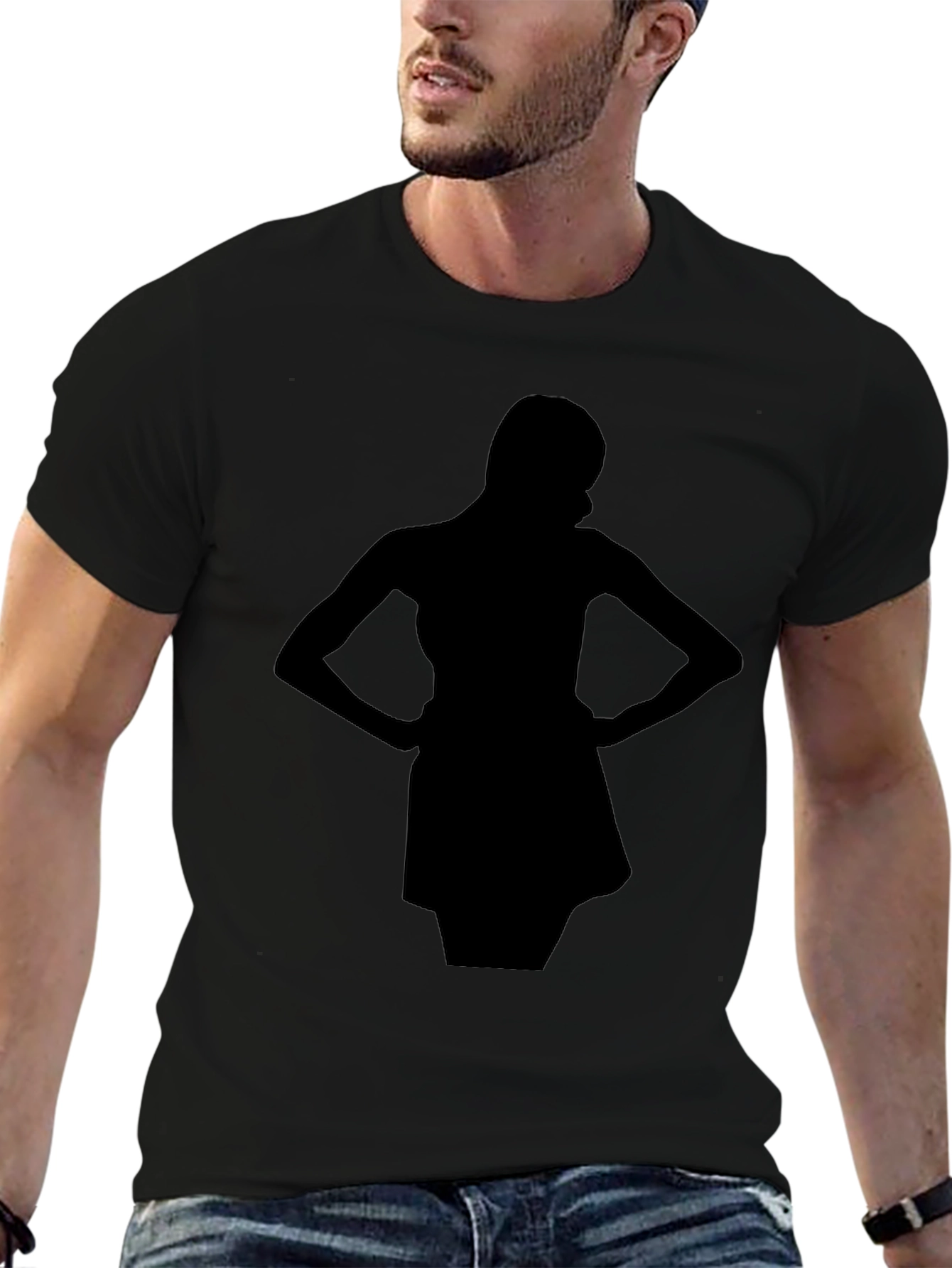 Silhouette Womans Tee - Sleek Black T-Shirt