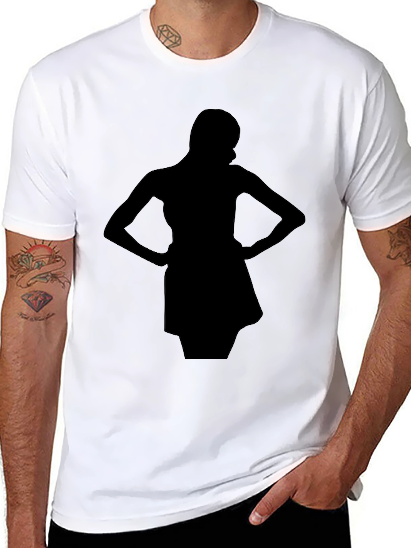 Silhouette Womans Tee - Sleek Black T-Shirt
