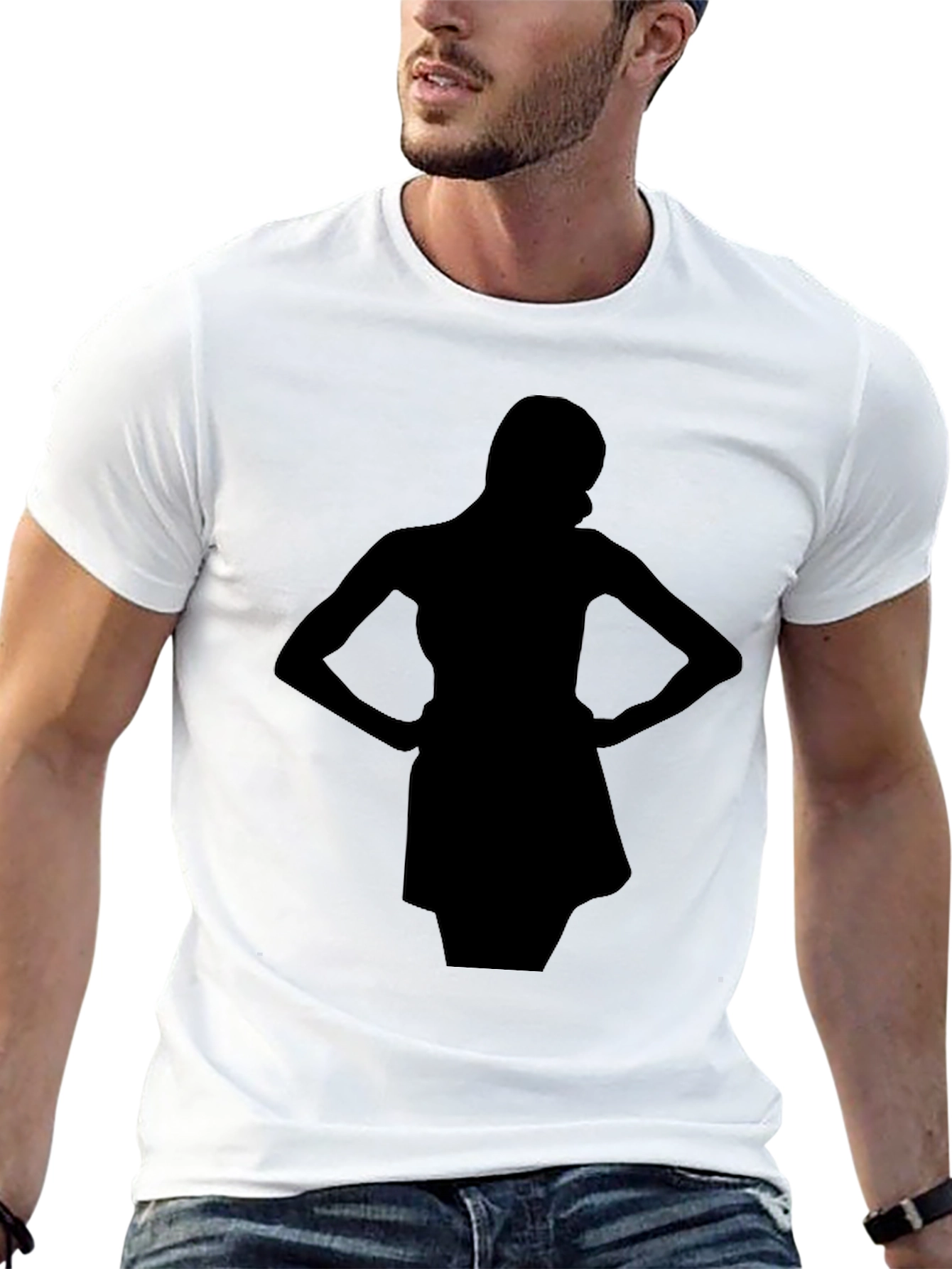 Silhouette Womans Tee - Sleek Black T-Shirt