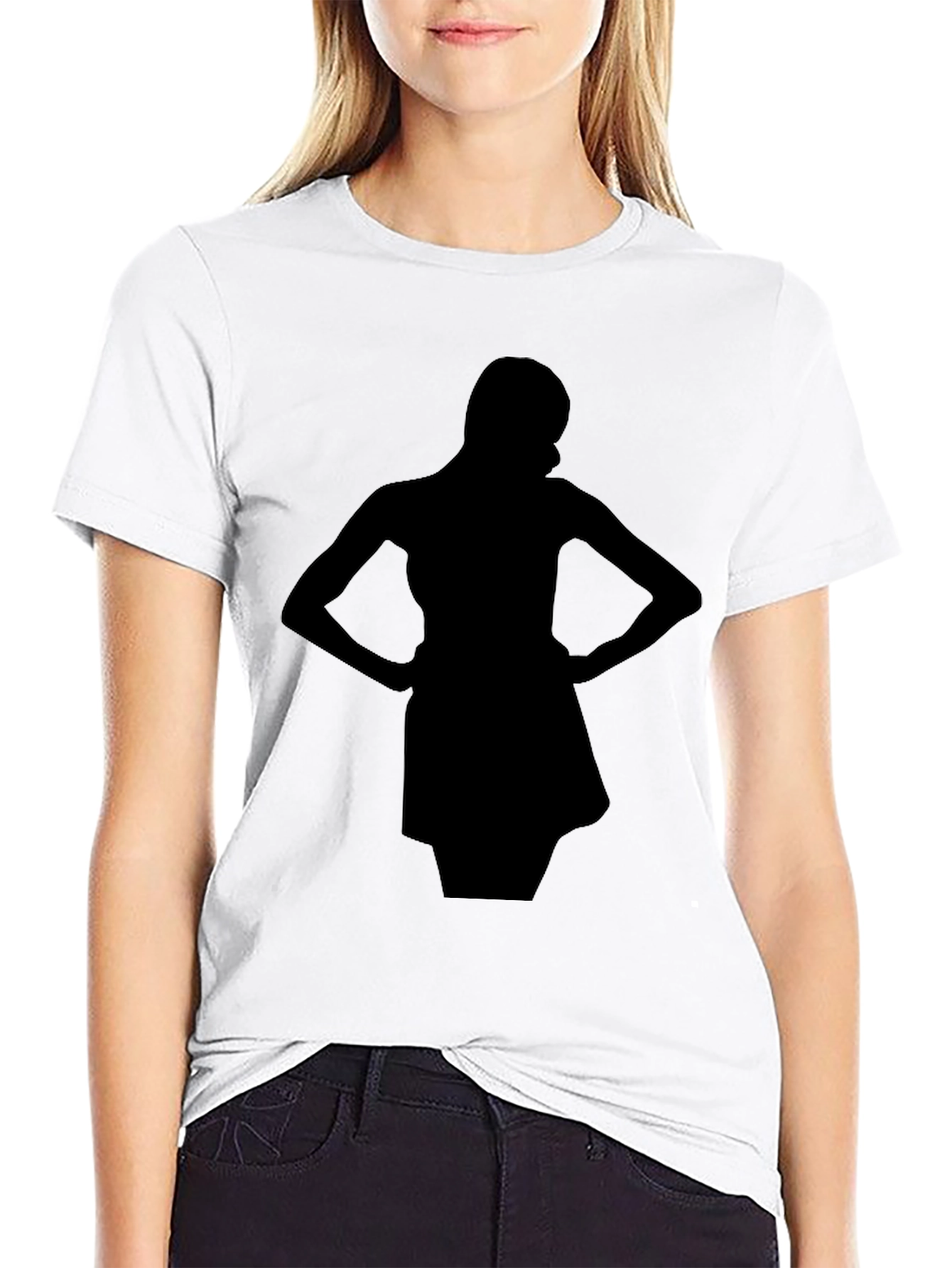 Silhouette Womans Tee - Sleek Black T-Shirt