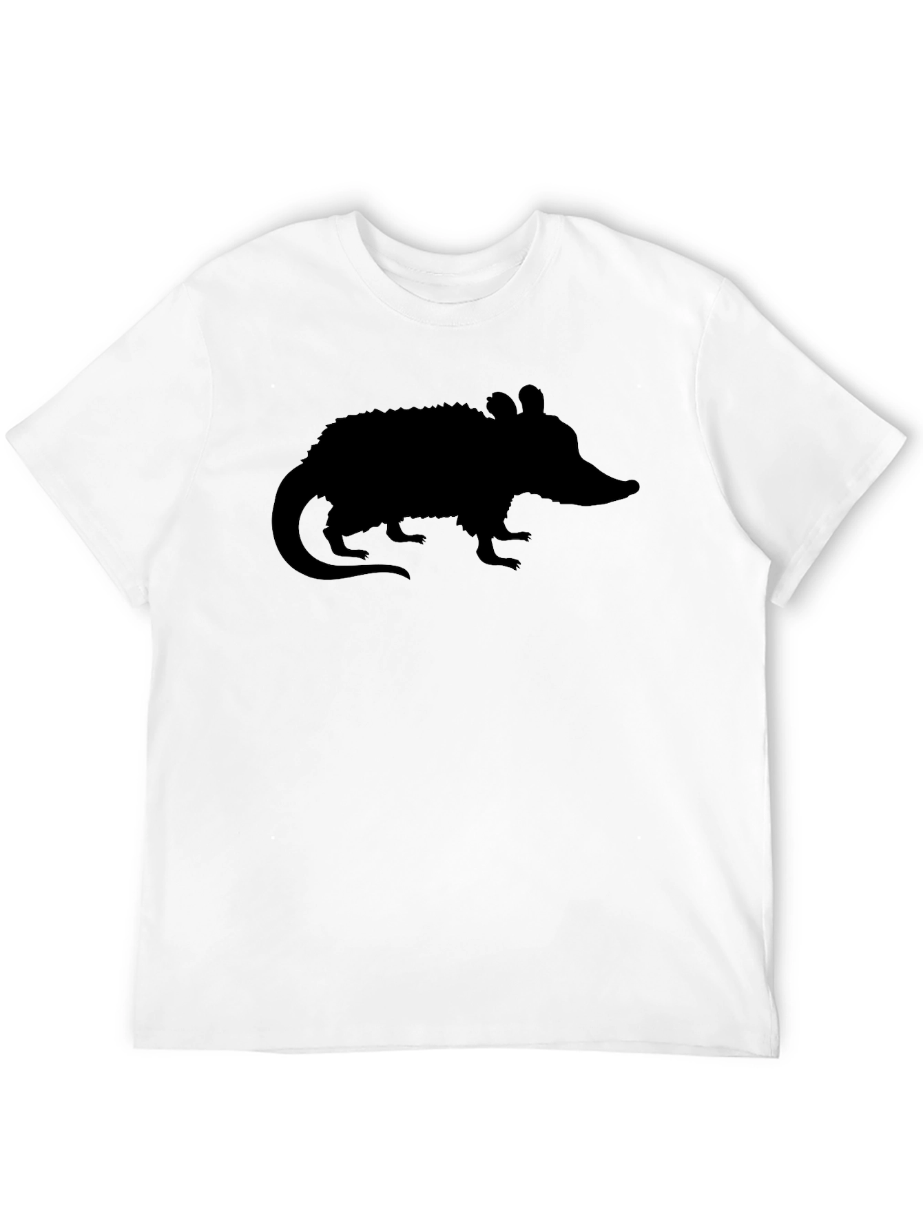 Opossum Silhouette Black T-Shirt