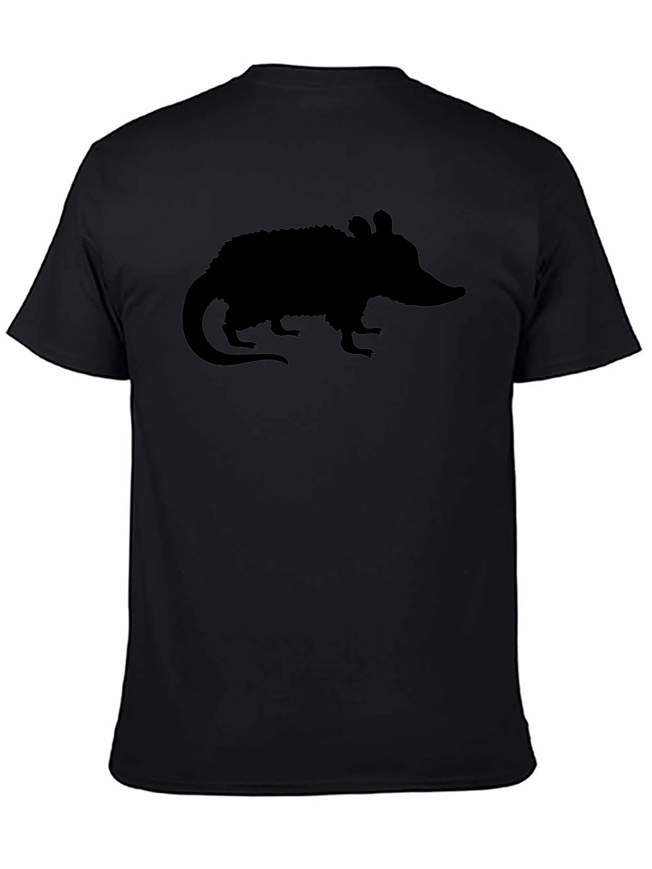 Opossum Silhouette Black T-Shirt
