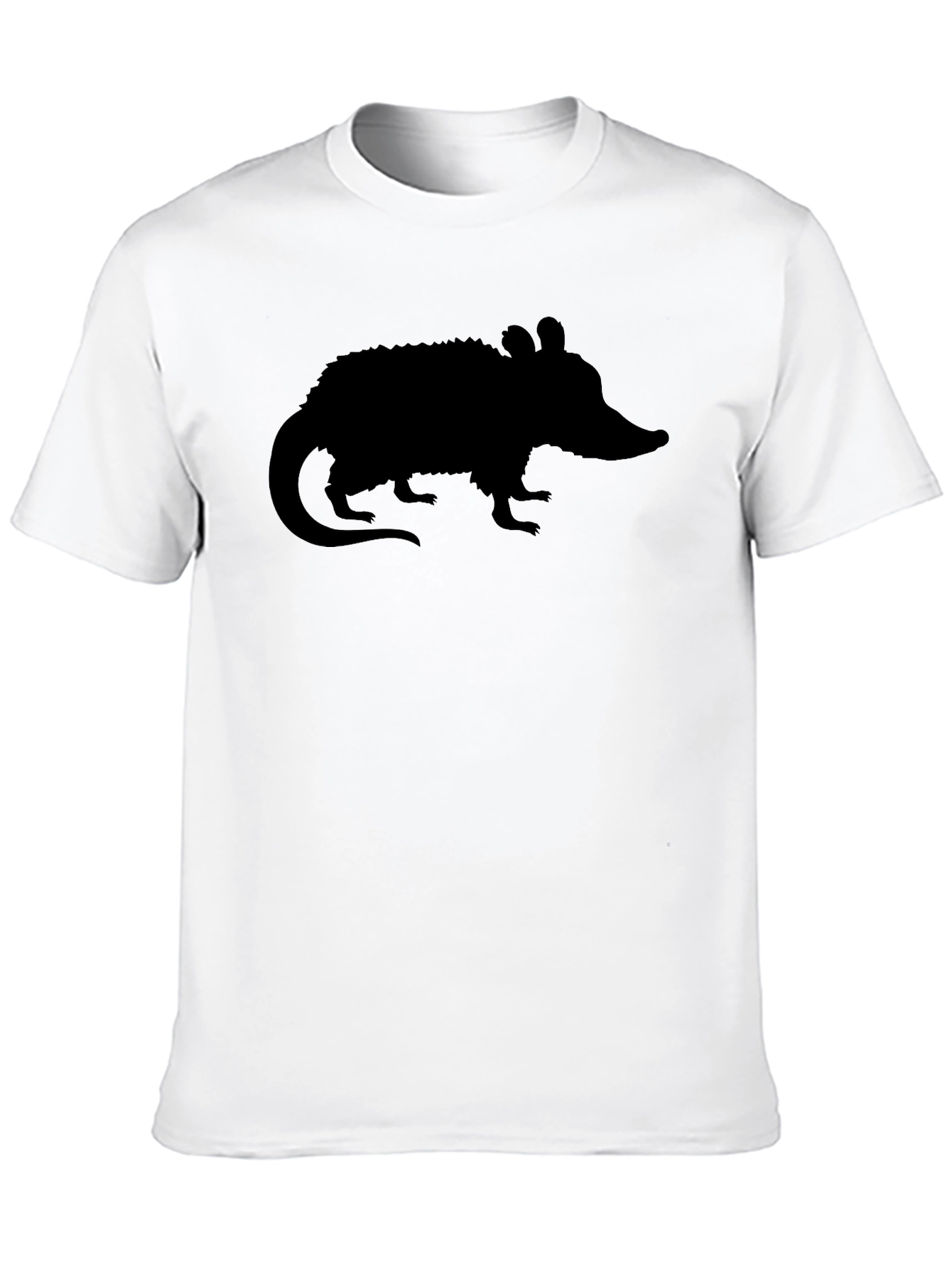 Opossum Silhouette Black T-Shirt