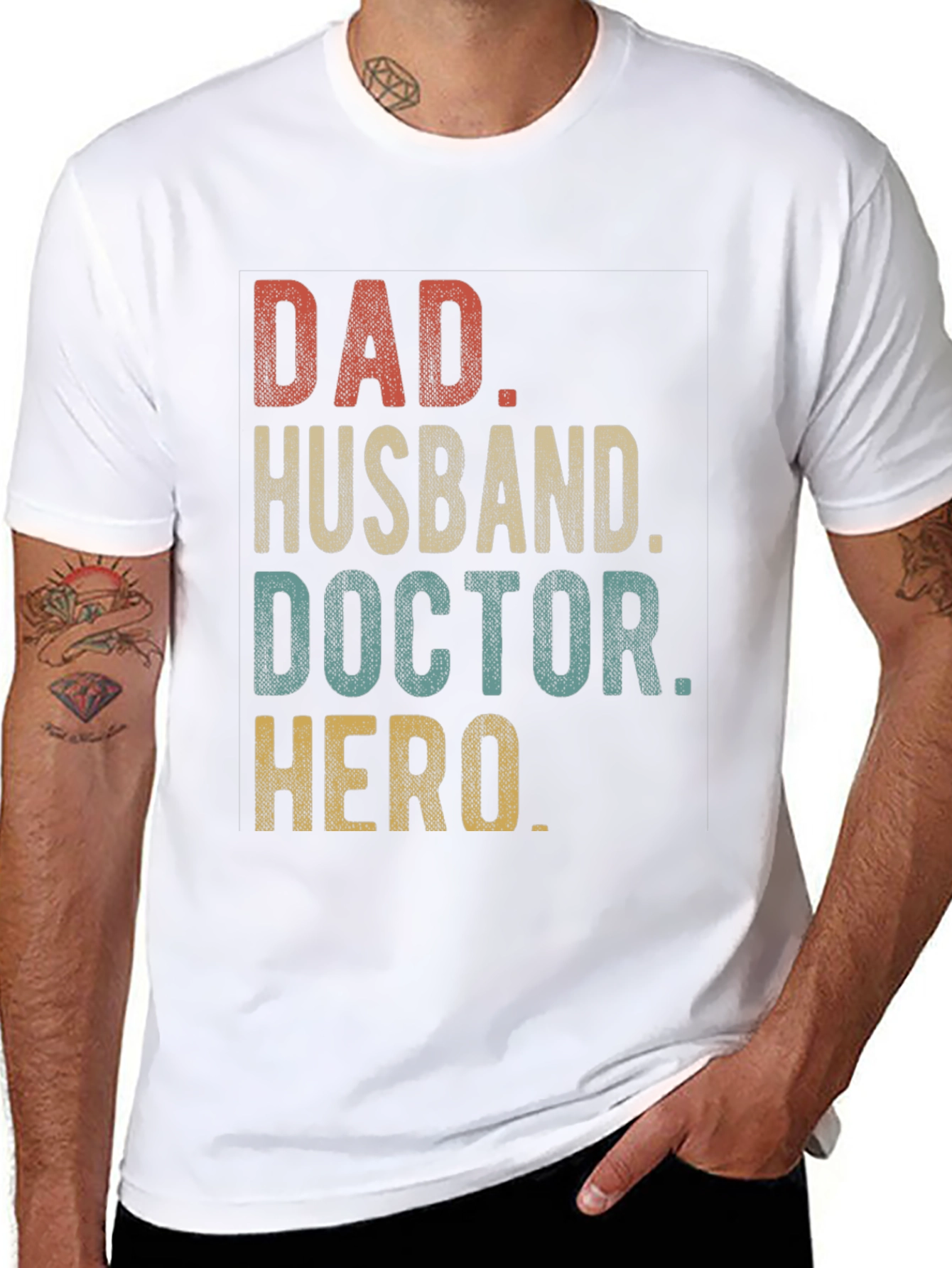 Dad Husband Doctor Hero Graphic Tee
