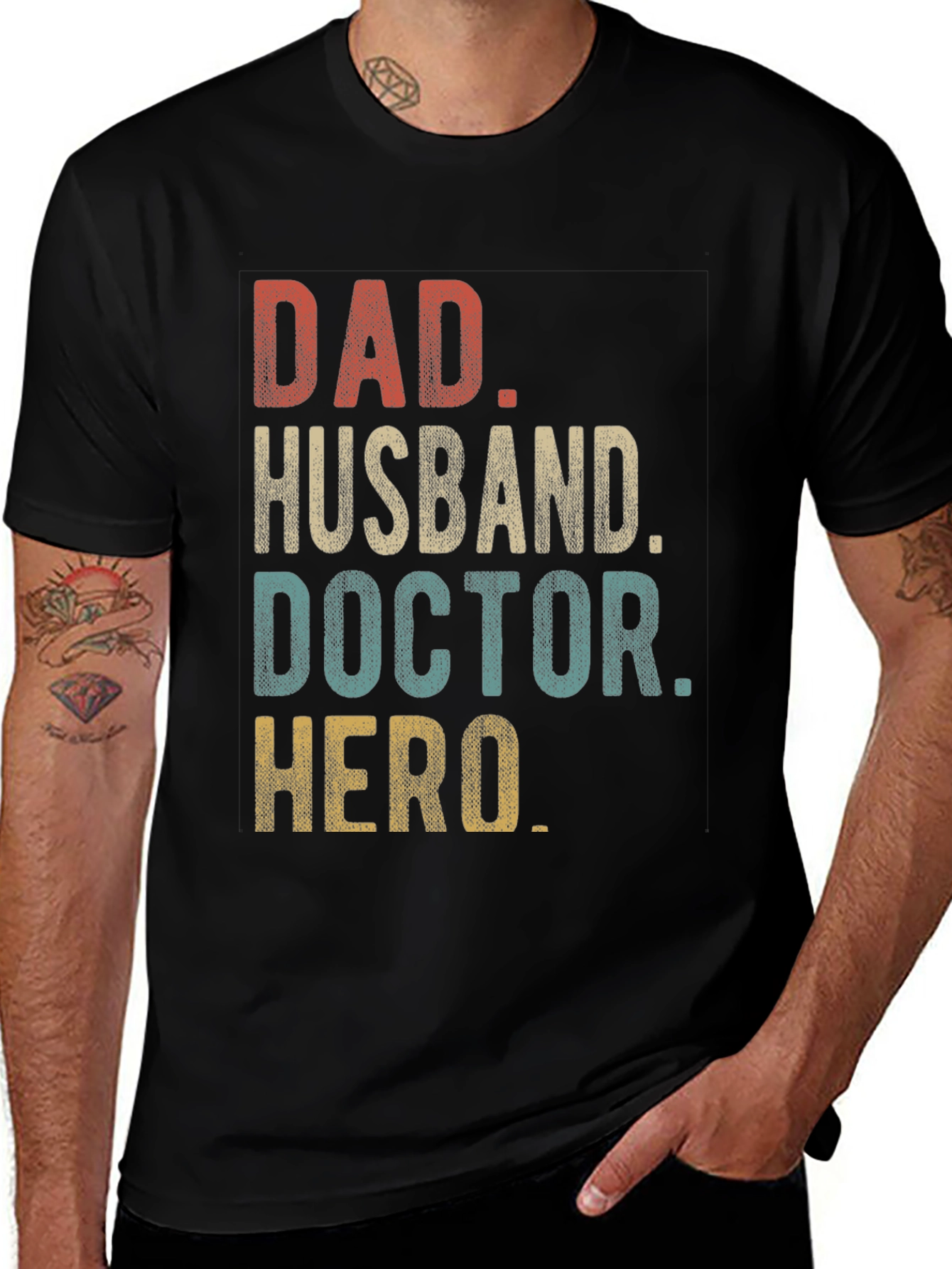 Dad Husband Doctor Hero Graphic Tee
