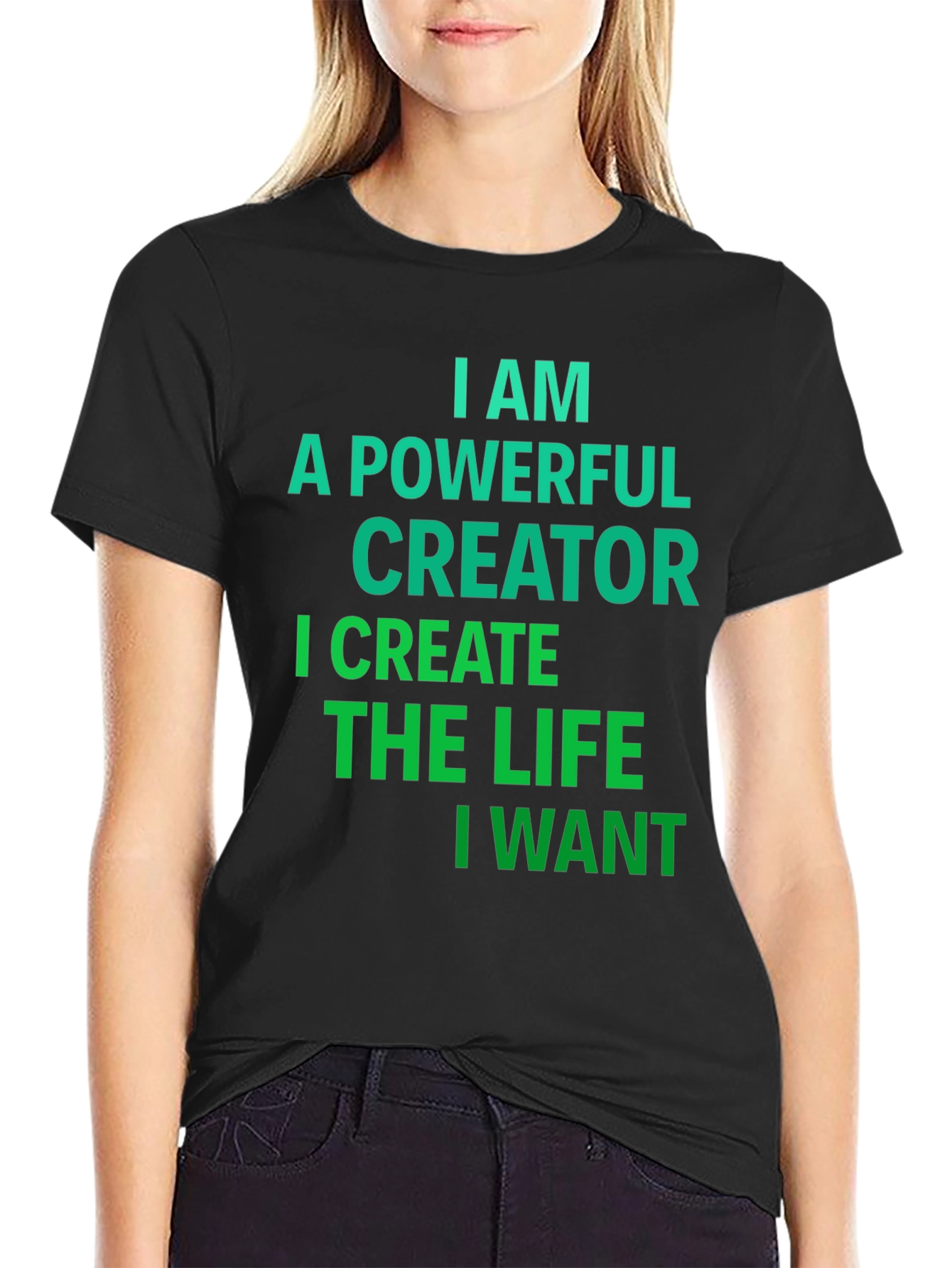 Powerful Creator Graphic Tee - Black