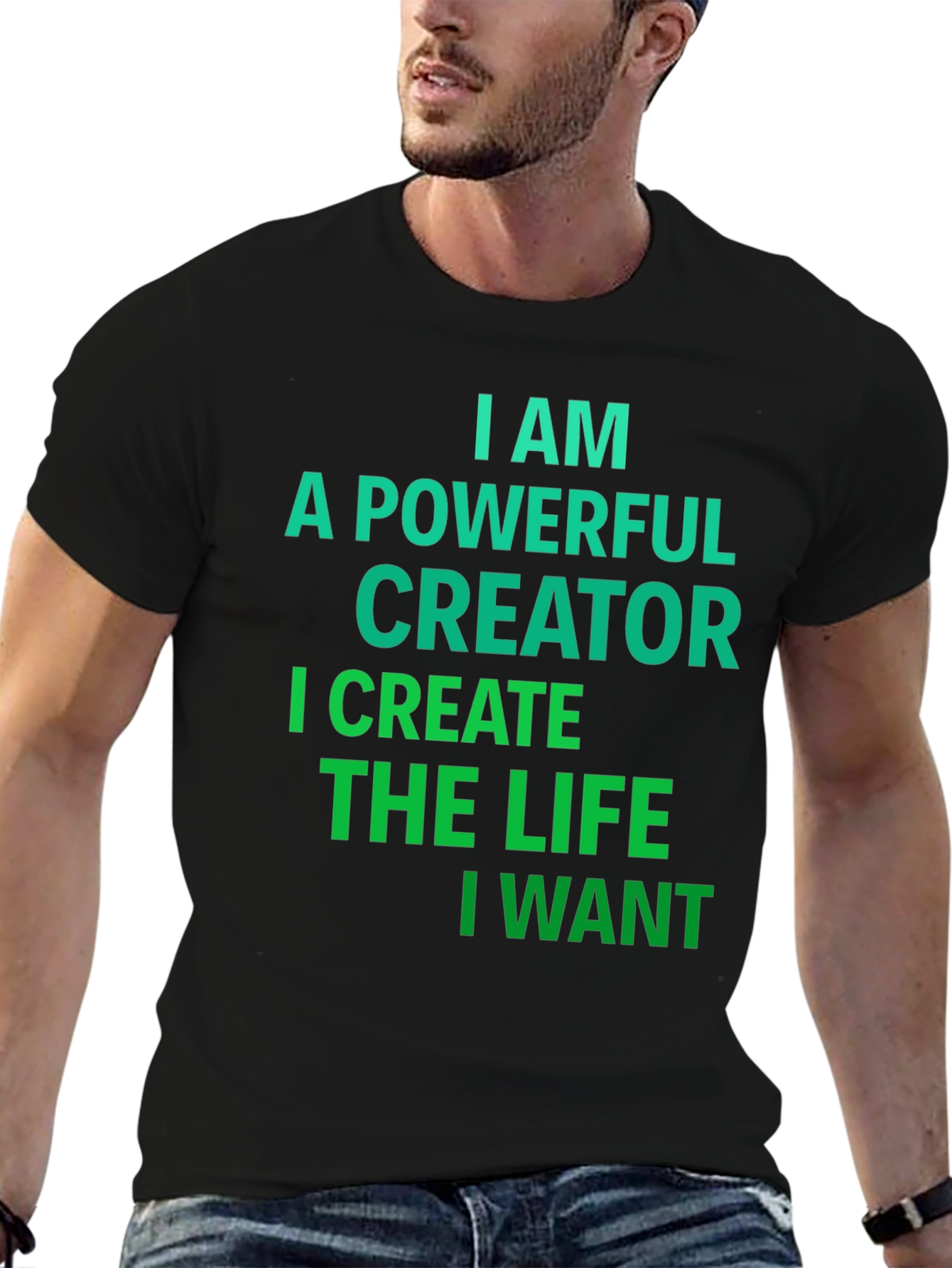 Powerful Creator Graphic Tee - Black