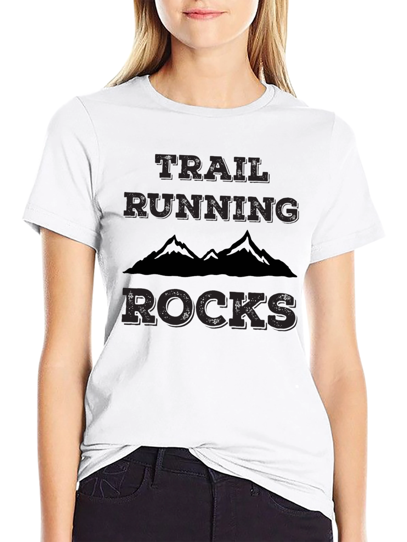 Trail Running Rocks T-Shirt - Mountain Design