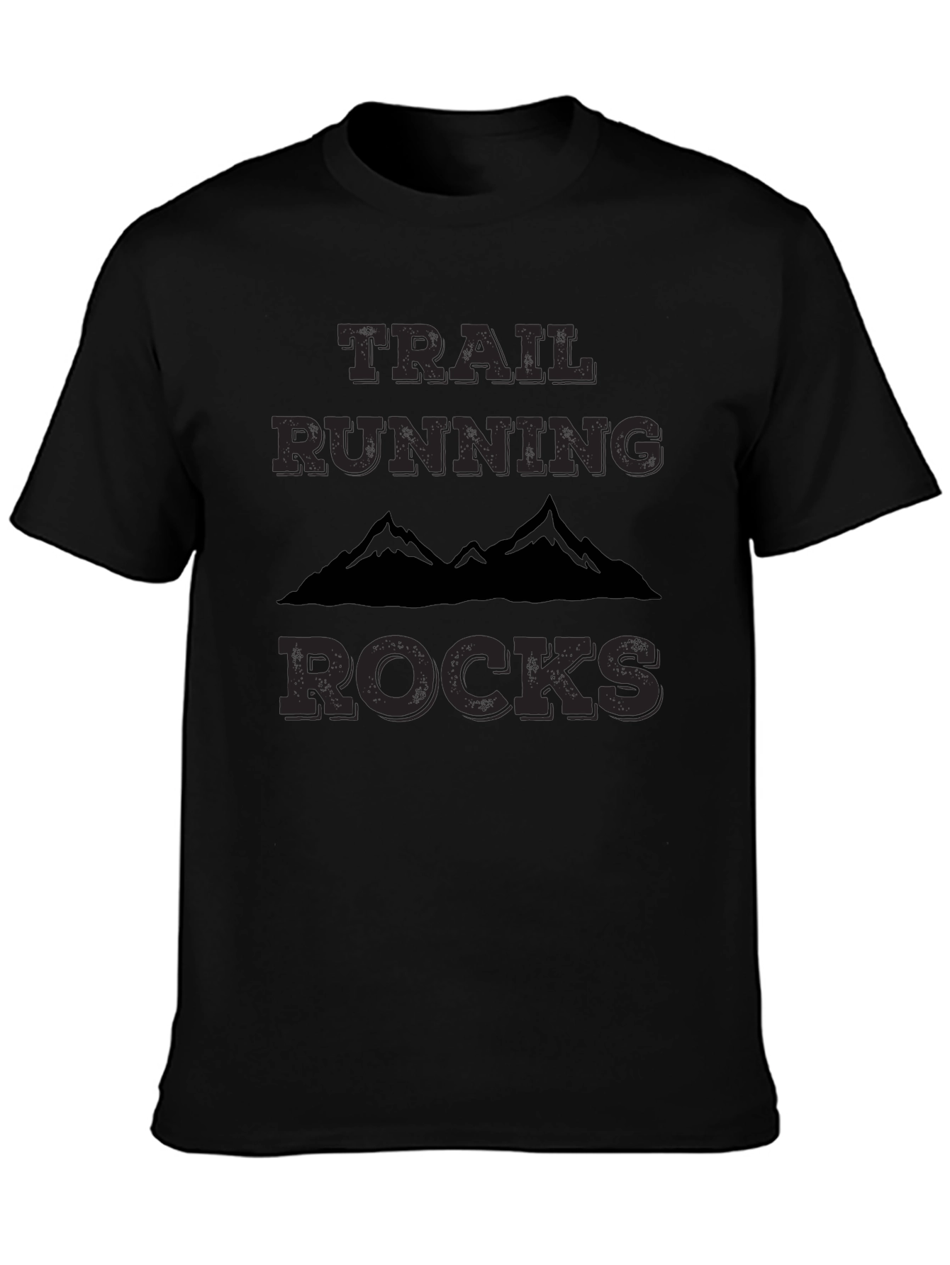Trail Running Rocks T-Shirt - Mountain Design