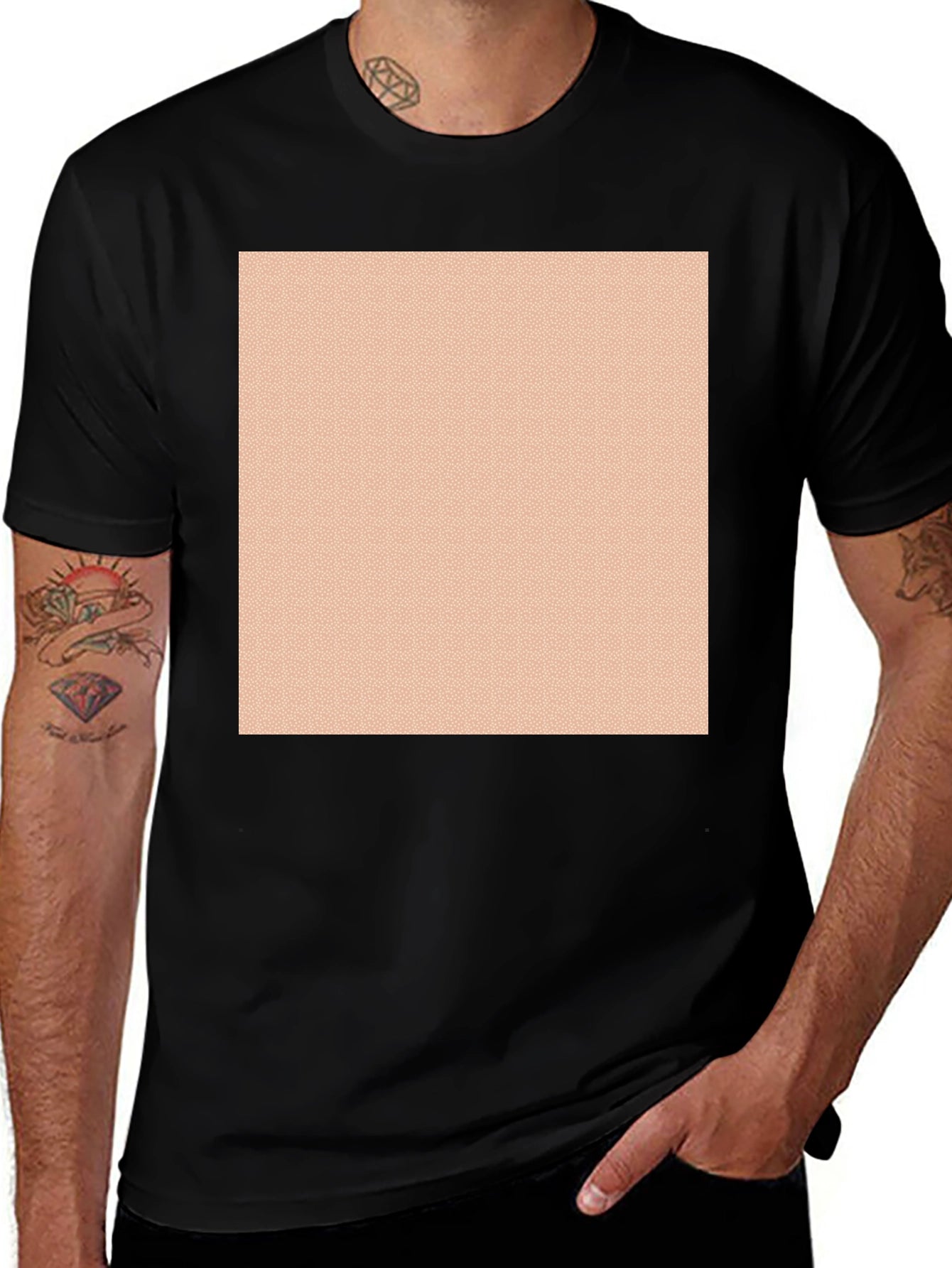 Modern Black Crew Neck T-Shirt