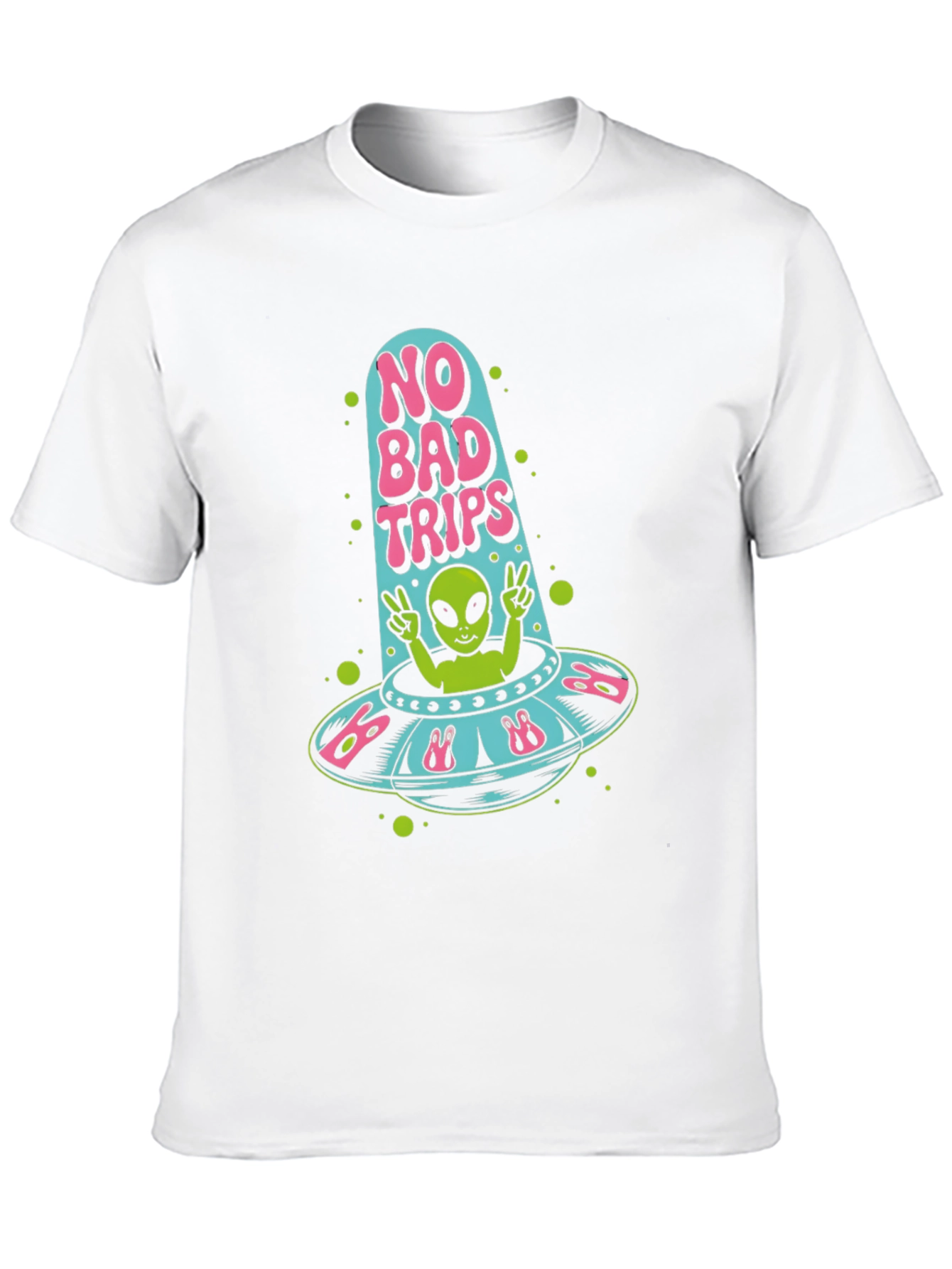 No Bad Trips Alien UFO T-Shirt