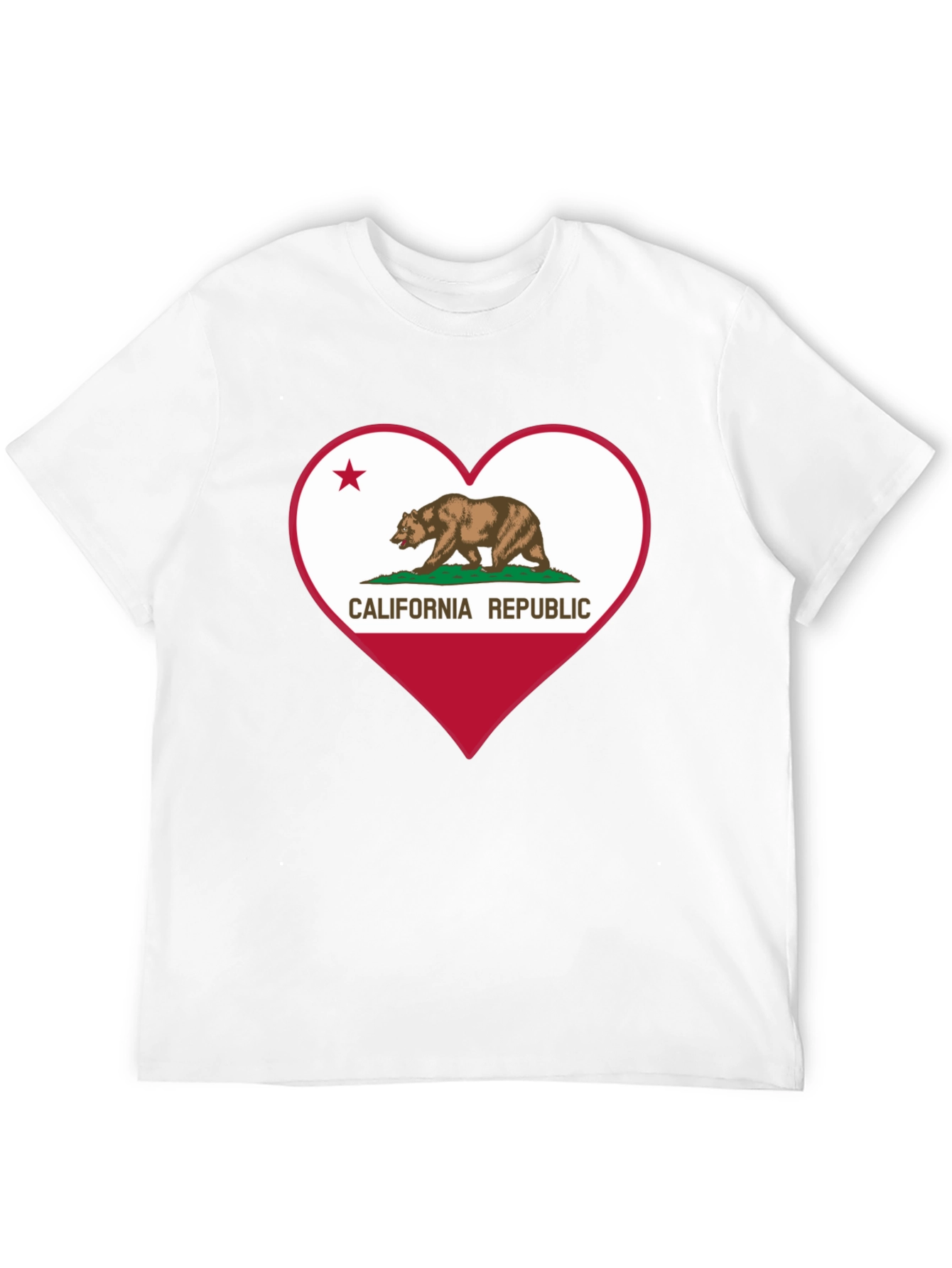 California Republic Heart T-Shirt - Black