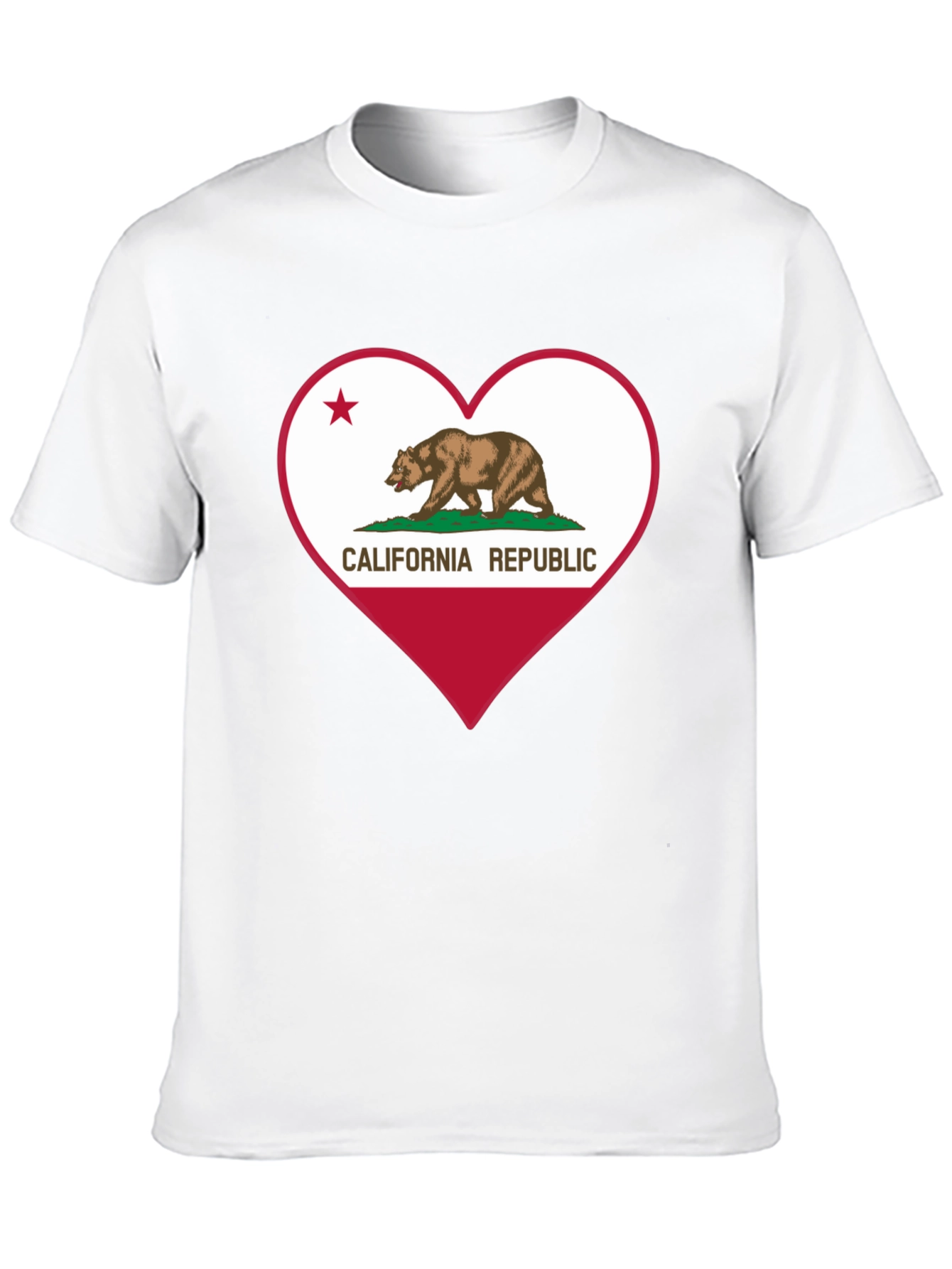 California Republic Heart T-Shirt - Black