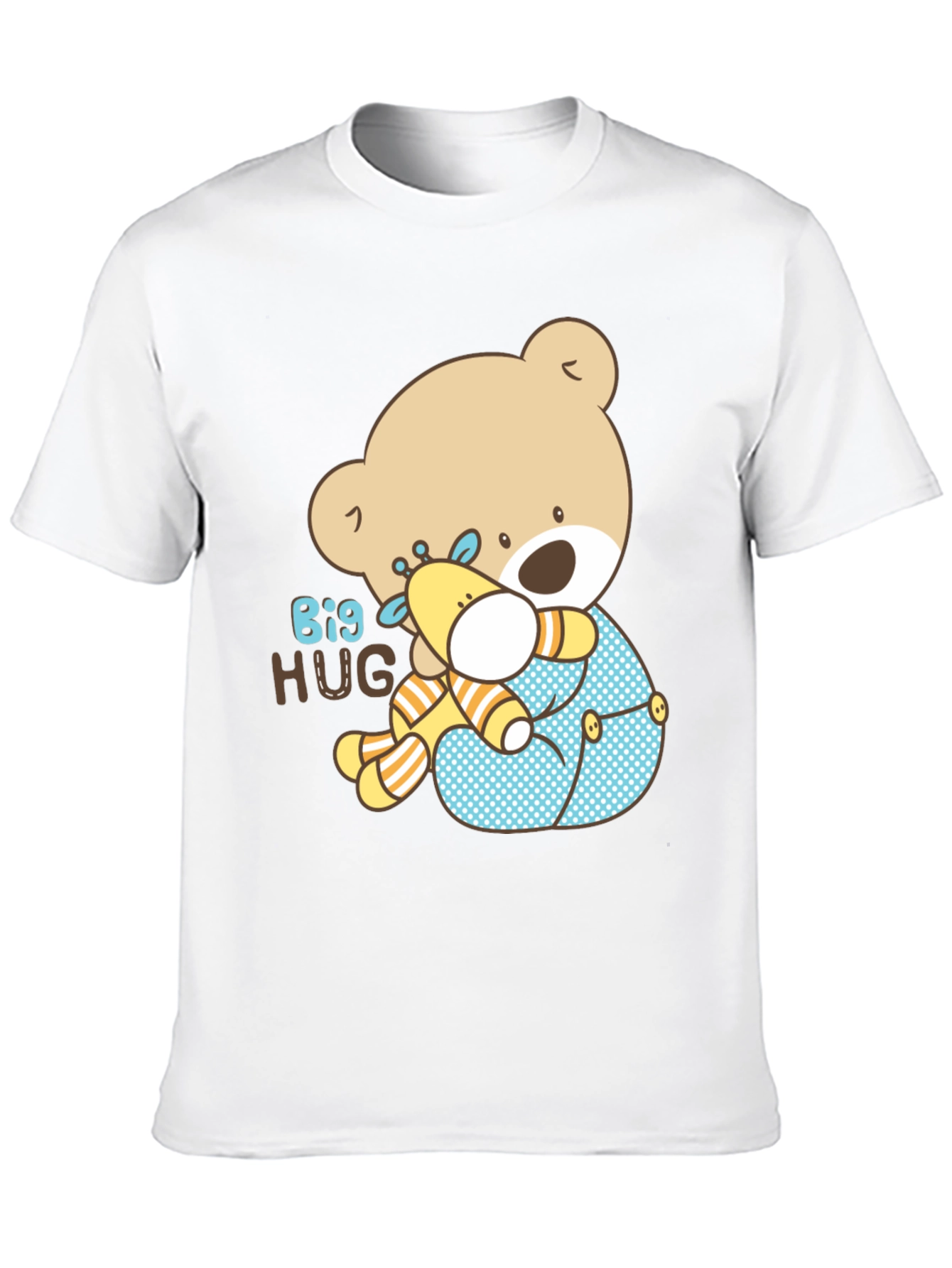 Cute Bear Hug Graphic T-Shirt - Comfort Fit