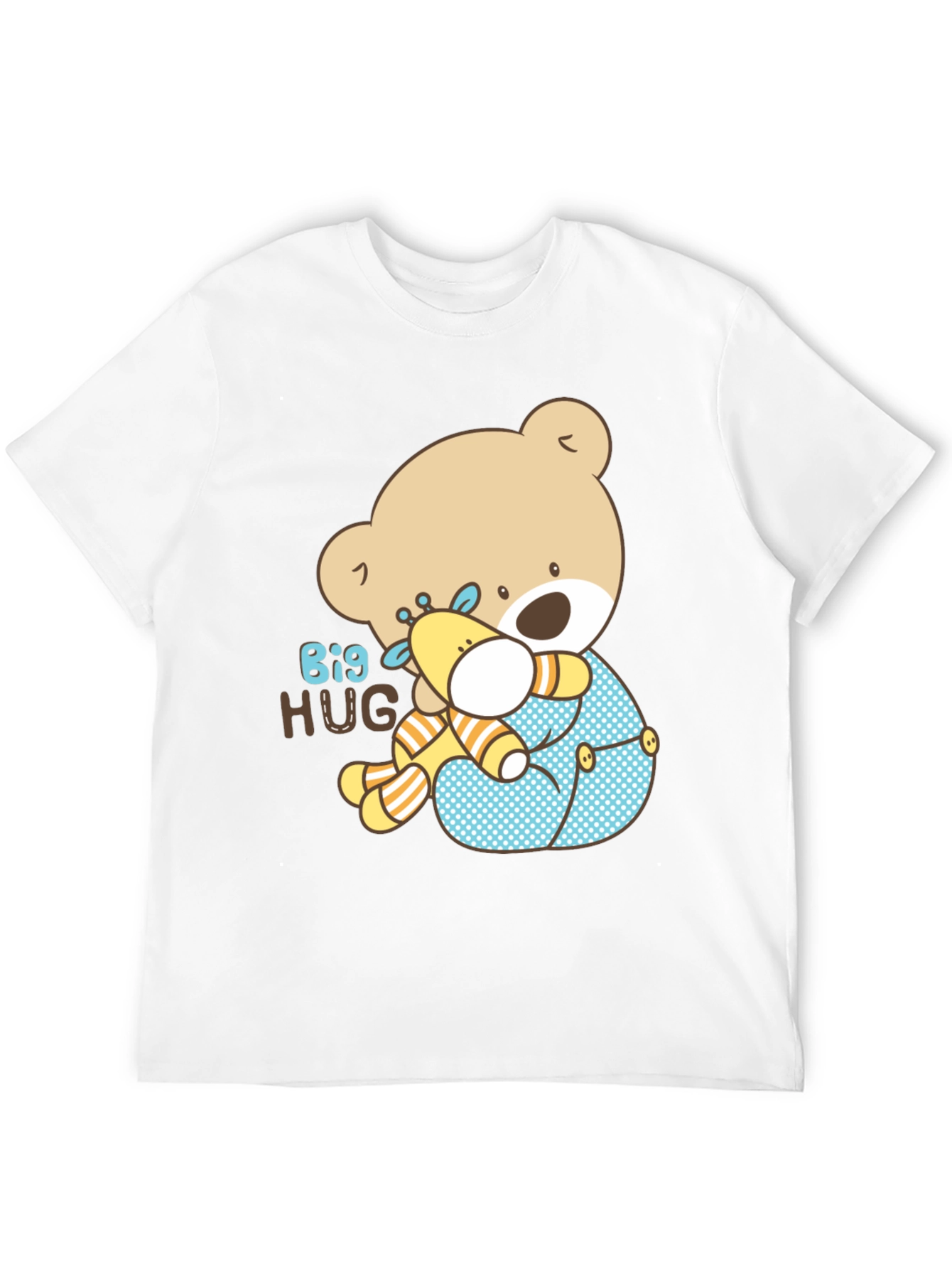 Cute Bear Hug Graphic T-Shirt - Comfort Fit