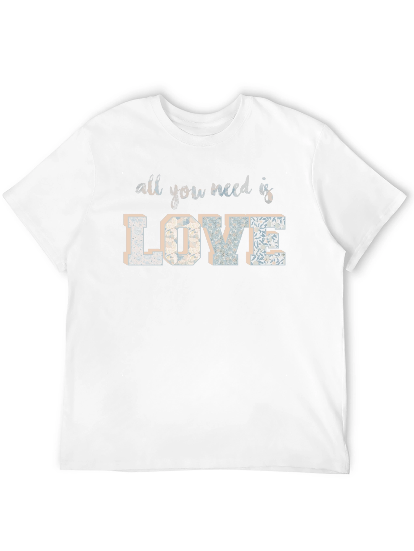 Love Floral Graphic Tee - Stylish Unisex Shirt